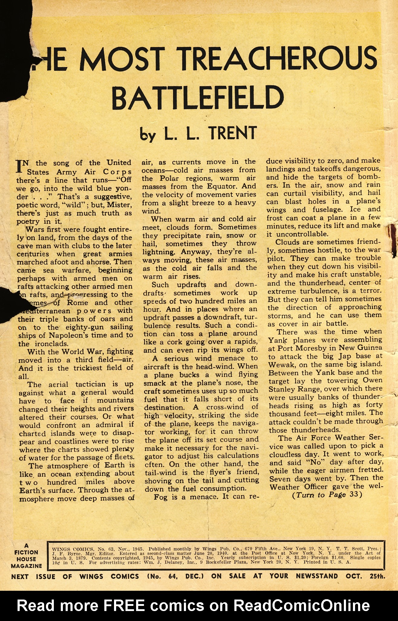 Read online Wings Comics comic -  Issue #63 - 2