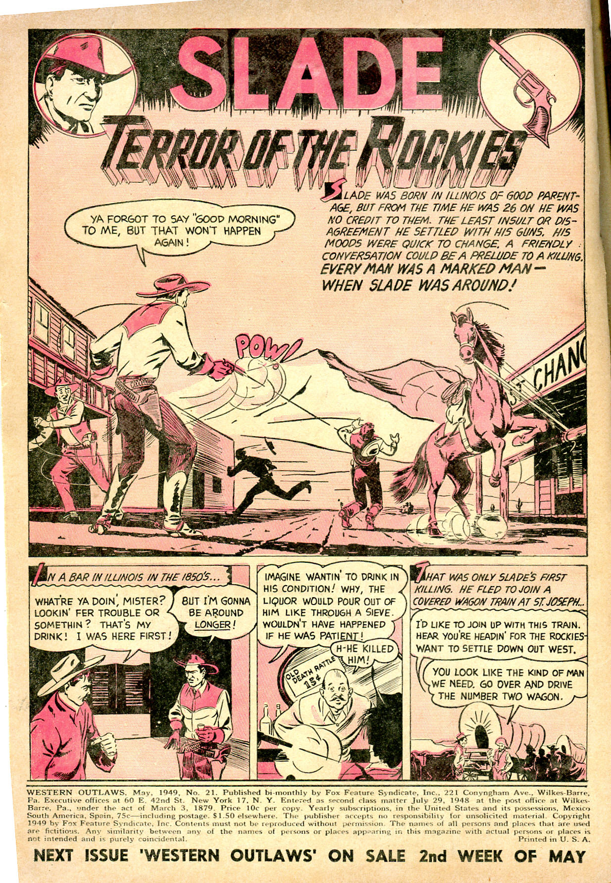 Read online Western Outlaws (1948) comic -  Issue #21 - 2