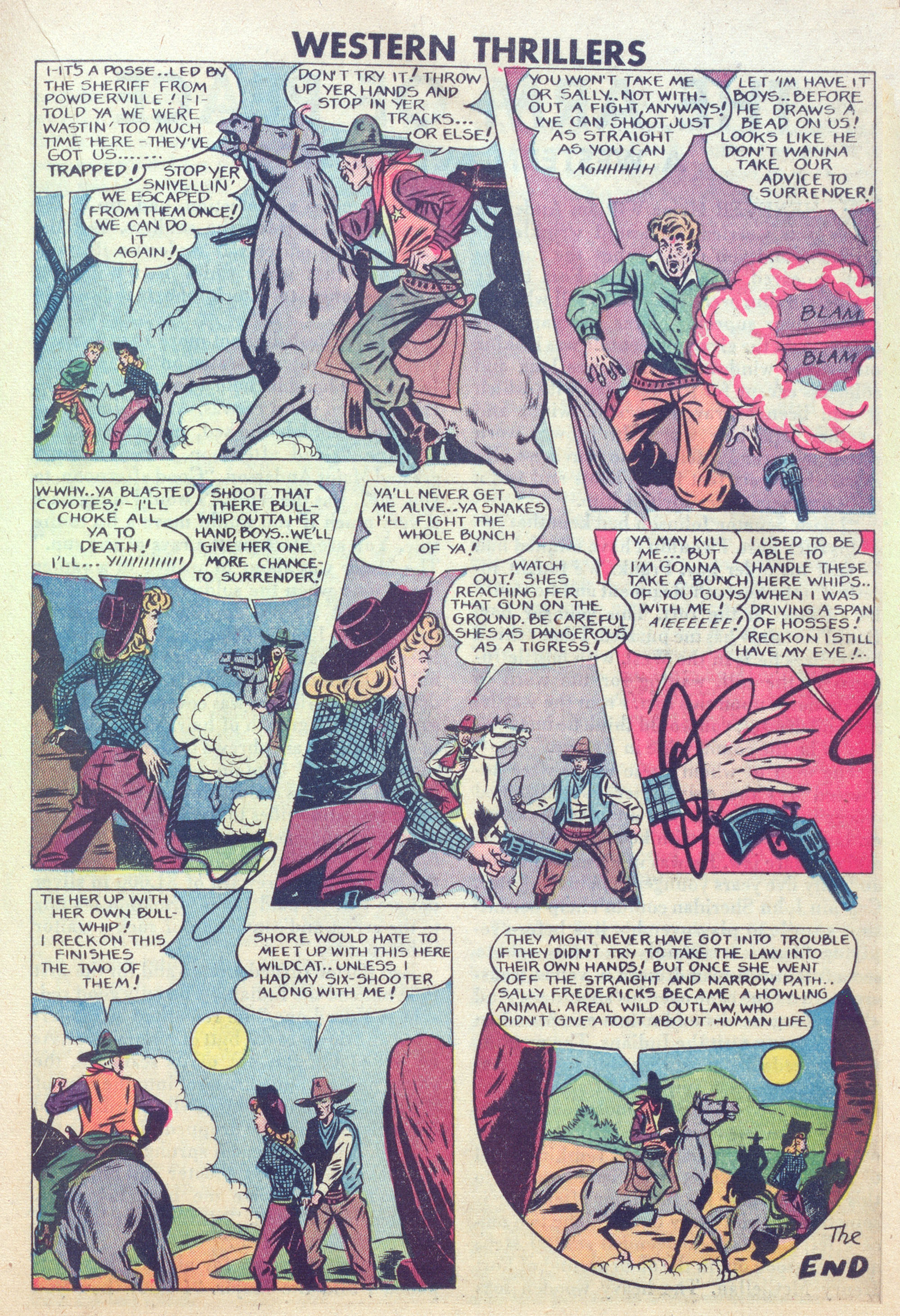 Read online Western Thrillers (1948) comic -  Issue #6 - 21
