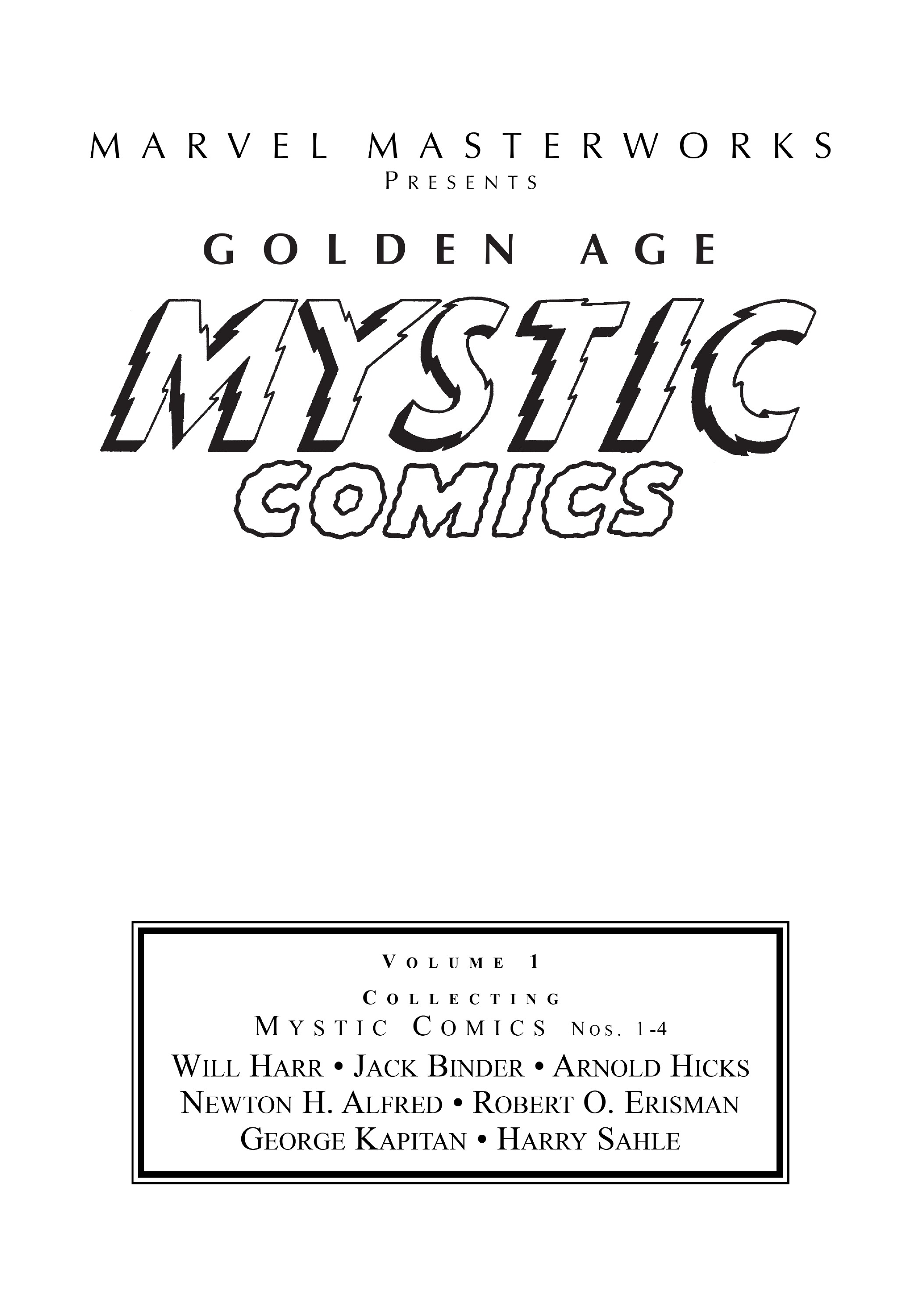 Read online Marvel Masterworks: Golden Age Mystic Comics comic -  Issue # TPB (Part 1) - 2