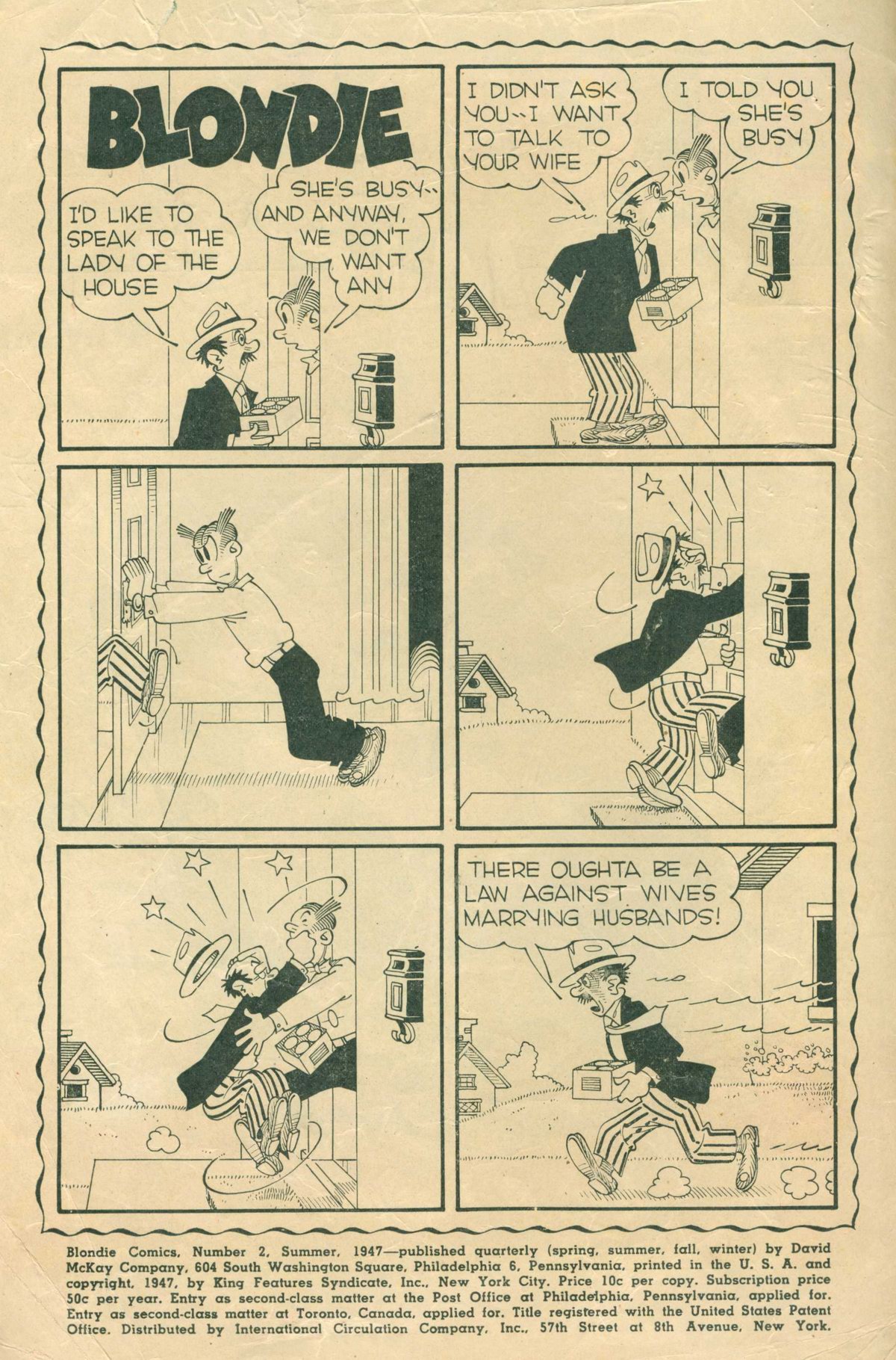 Read online Blondie Comics (1947) comic -  Issue #2 - 2