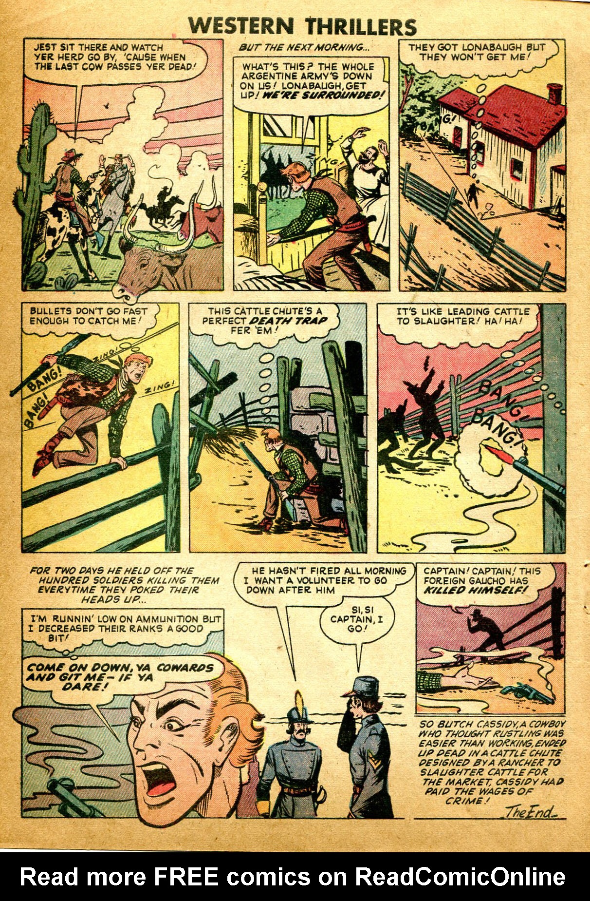 Read online Western Thrillers (1948) comic -  Issue #5 - 32
