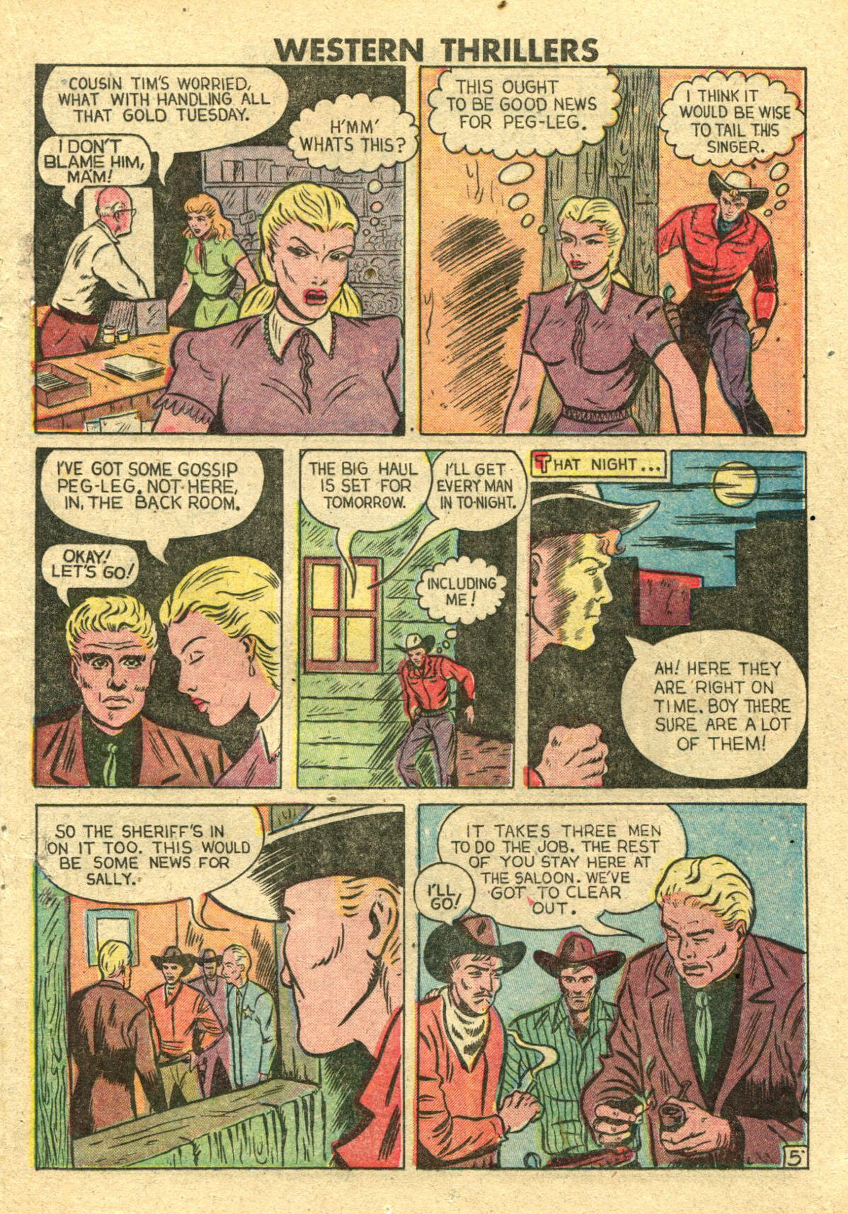 Read online Western Thrillers (1948) comic -  Issue #4 - 17
