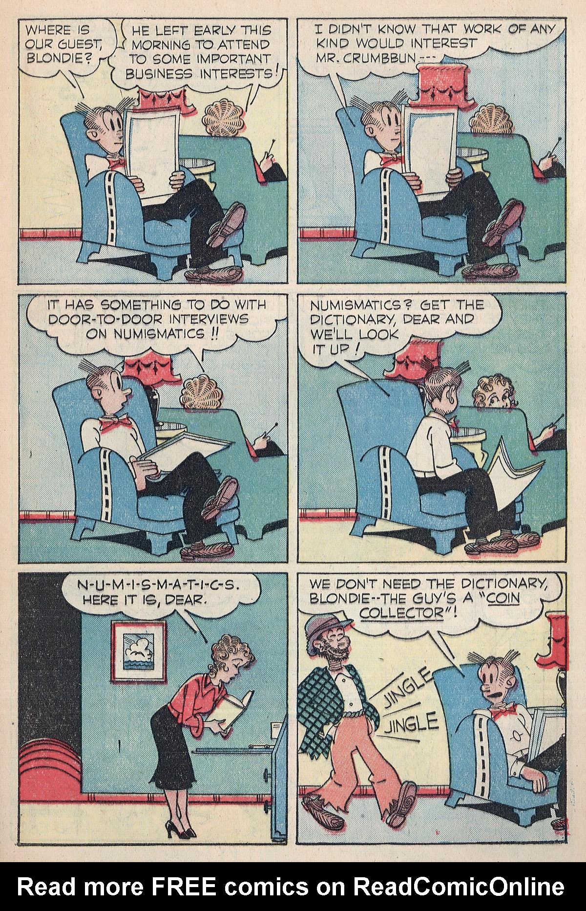 Read online Blondie Comics (1947) comic -  Issue #10 - 9