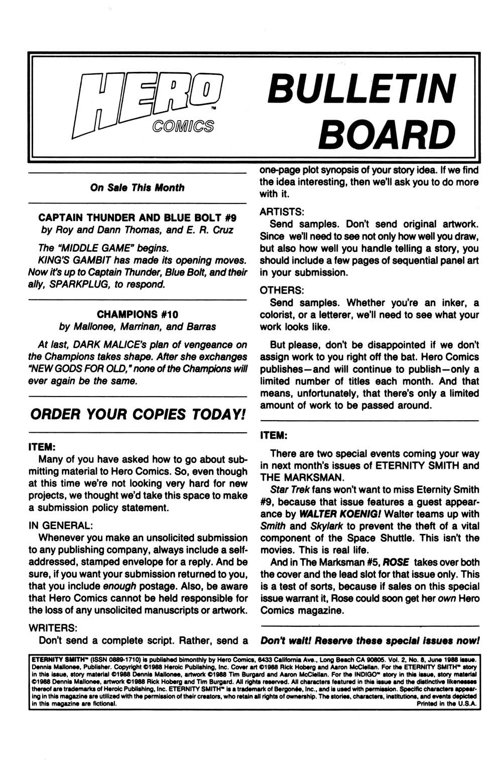 Read online Eternity Smith (1987) comic -  Issue #8 - 2