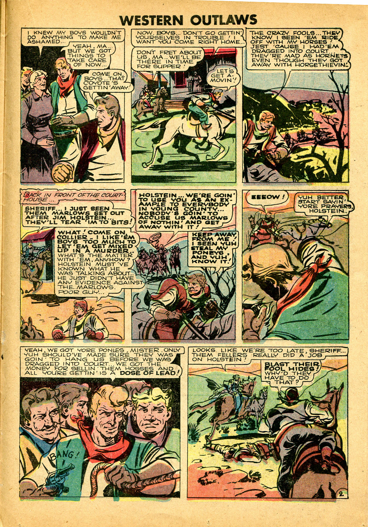 Read online Western Outlaws (1948) comic -  Issue #21 - 23