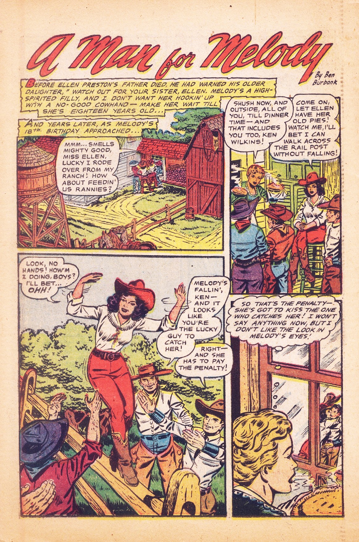 Read online Cowgirl Romances (1950) comic -  Issue #9 - 14