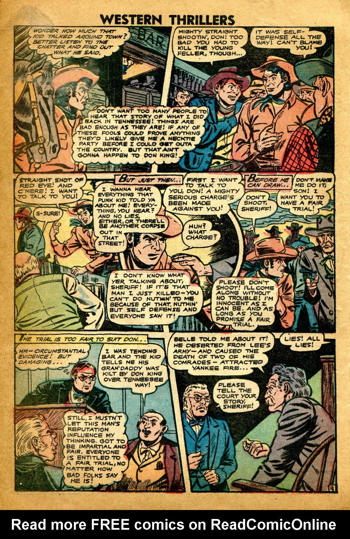 Read online Western Thrillers (1948) comic -  Issue #5 - 20