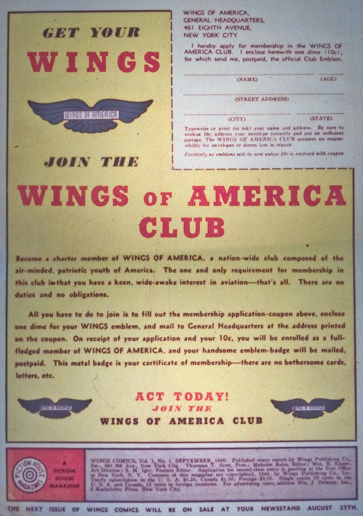 Read online Wings Comics comic -  Issue #1 - 3