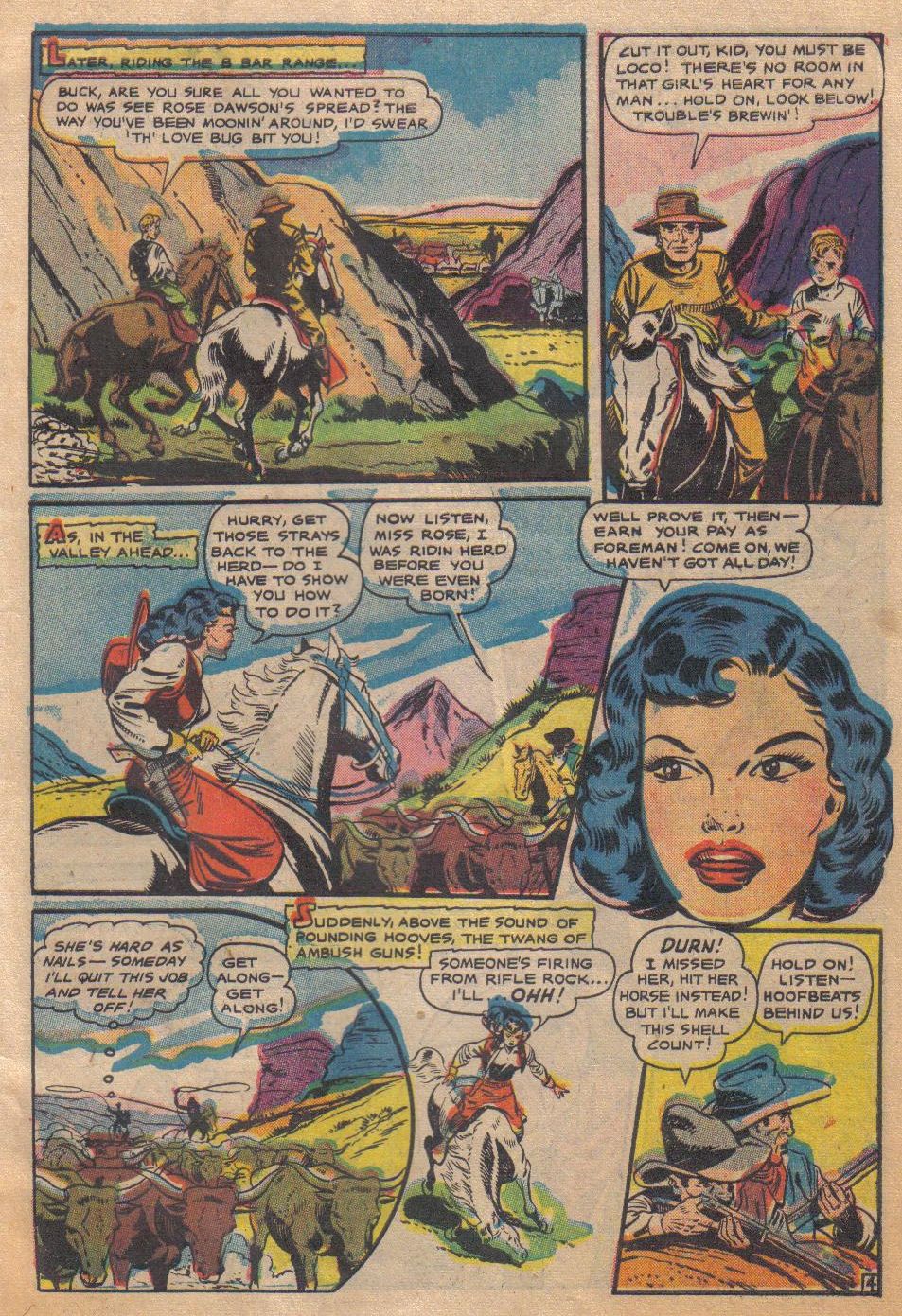 Read online Cowgirl Romances (1950) comic -  Issue #6 - 7