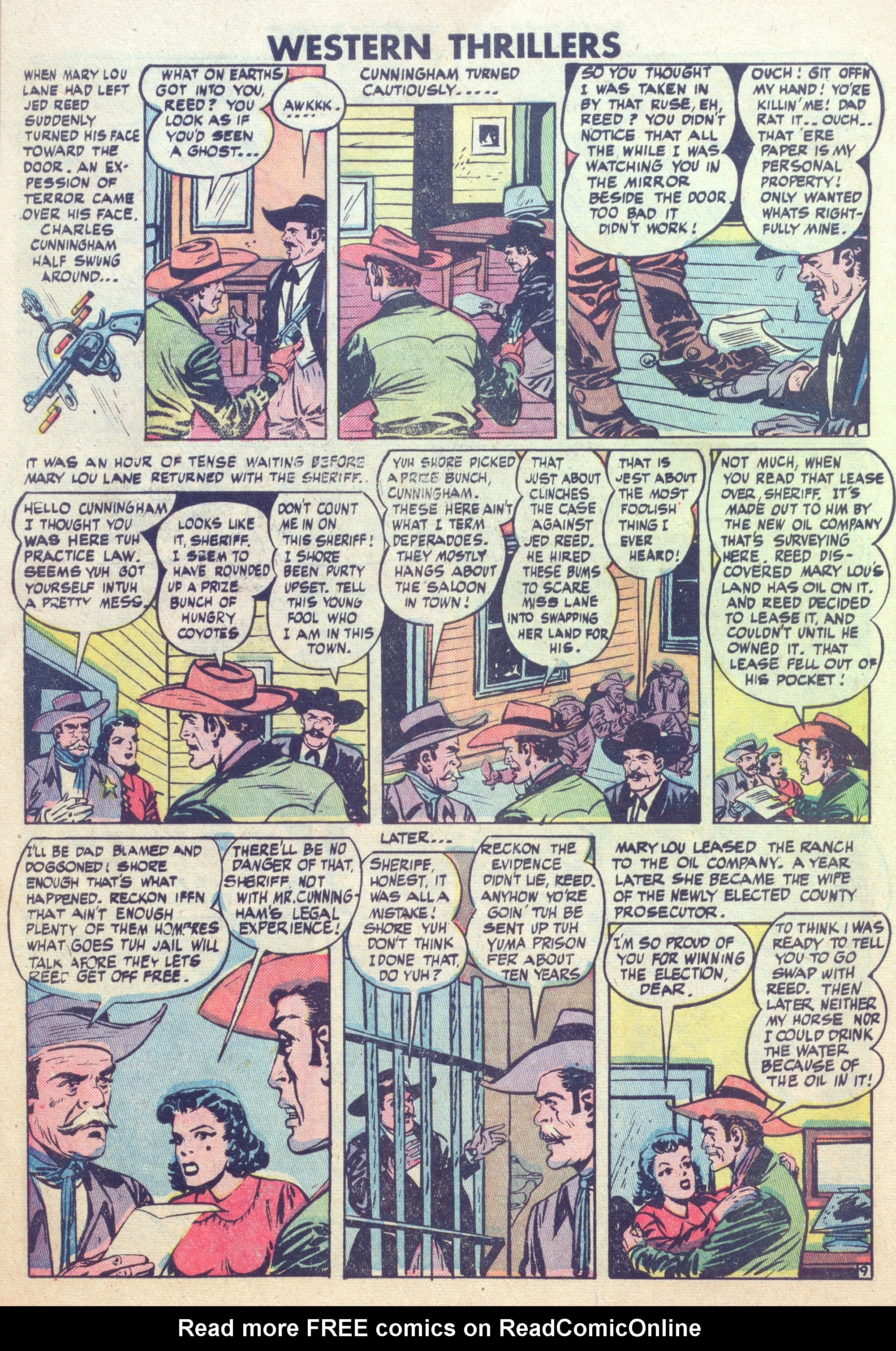 Read online Western Thrillers (1948) comic -  Issue #6 - 32