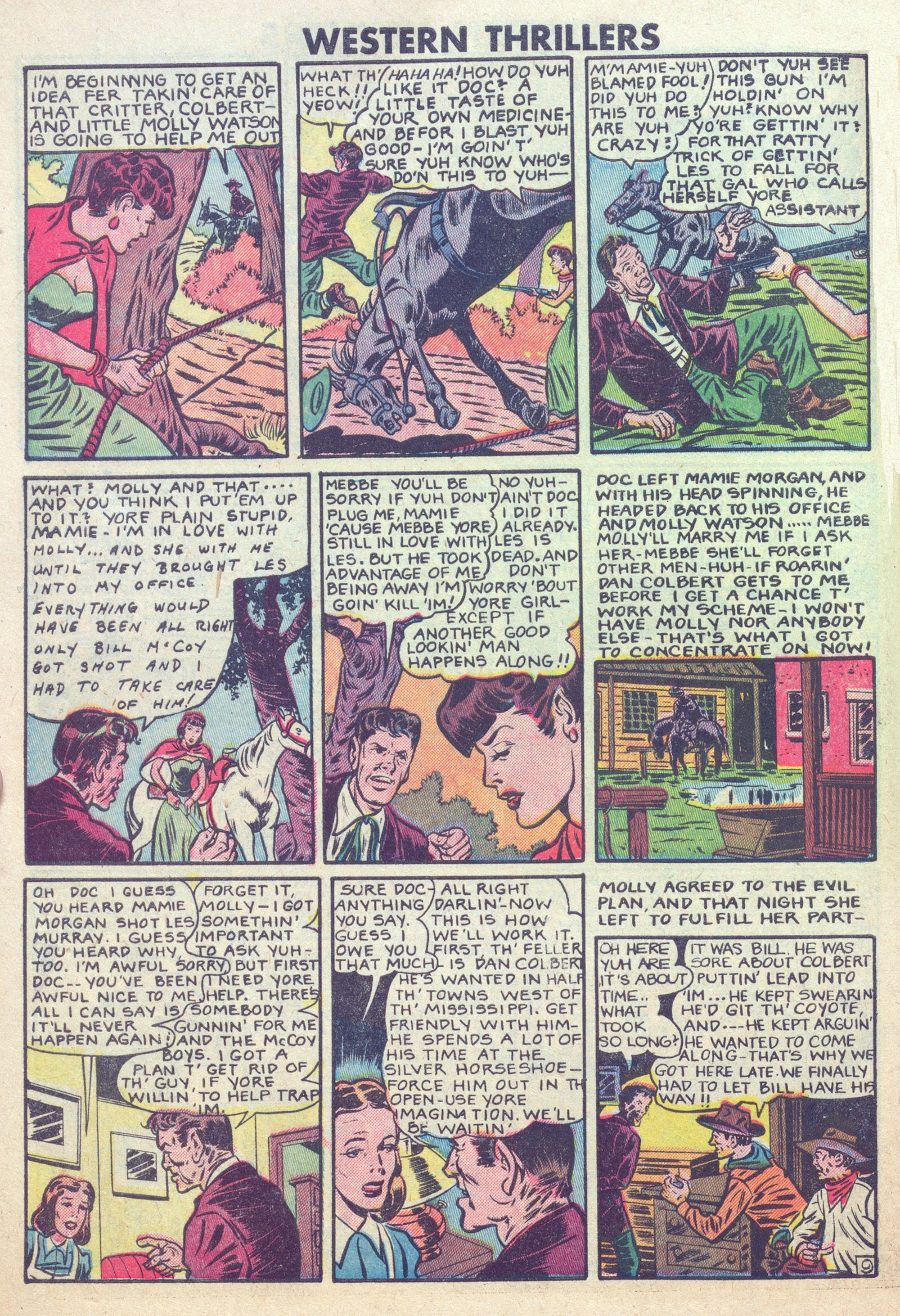 Read online Western Thrillers (1948) comic -  Issue #6 - 10