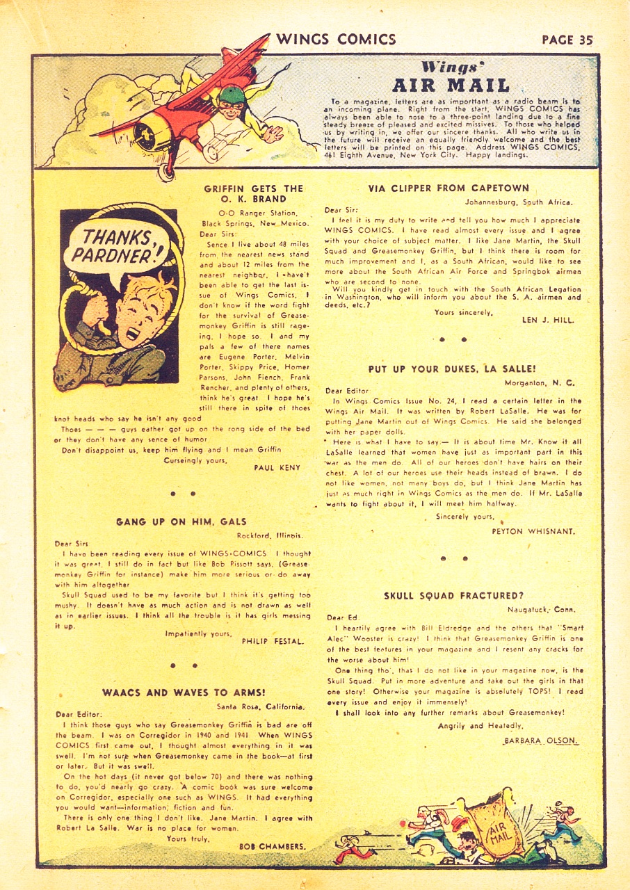 Read online Wings Comics comic -  Issue #28 - 37