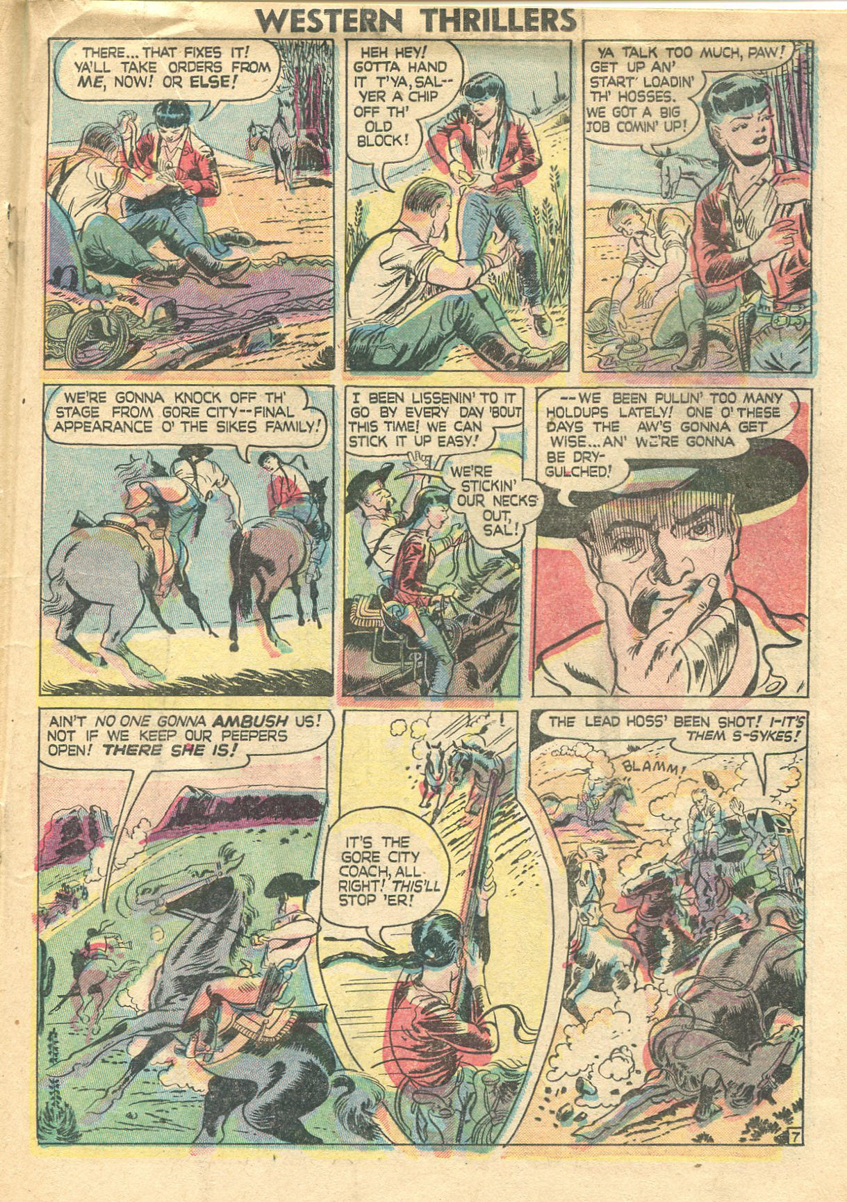 Read online Western Thrillers (1948) comic -  Issue #1 - 19
