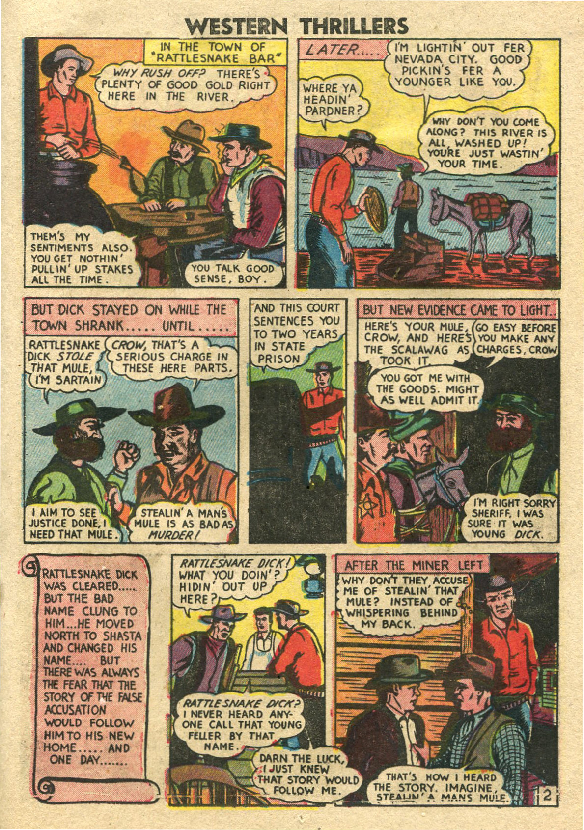Read online Western Thrillers (1948) comic -  Issue #3 - 13