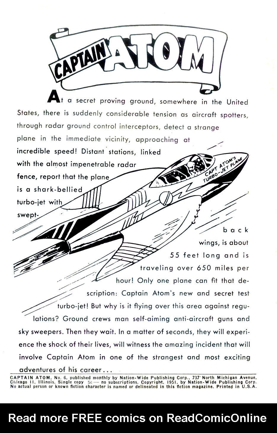 Read online Captain Atom (1950) comic -  Issue #6 - 2