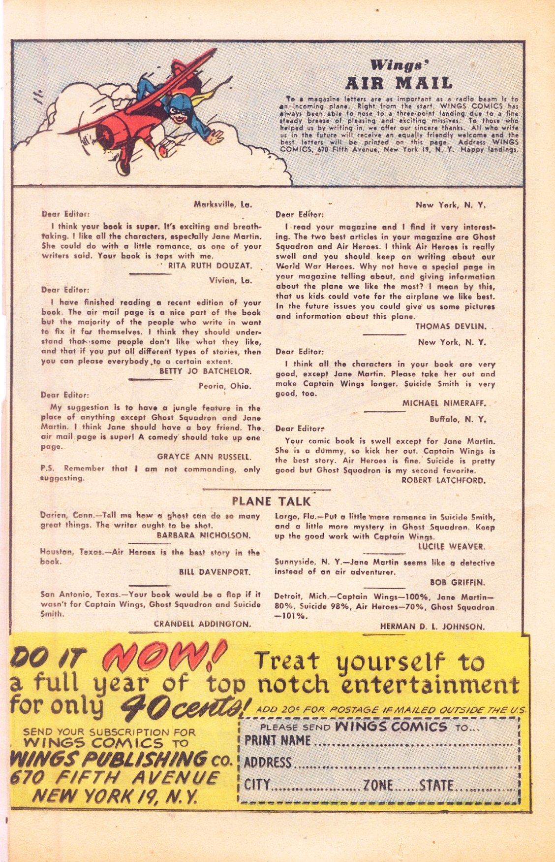 Read online Wings Comics comic -  Issue #111 - 12