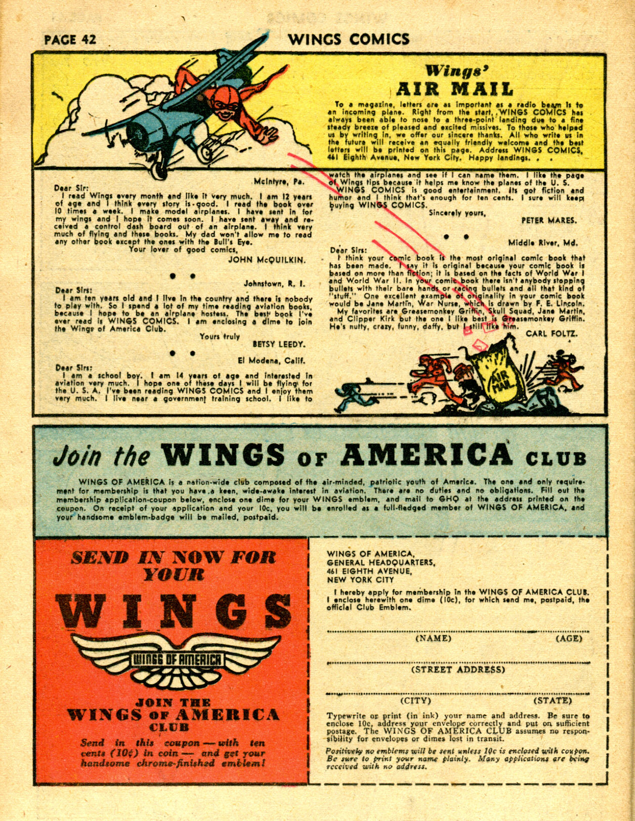 Read online Wings Comics comic -  Issue #19 - 45