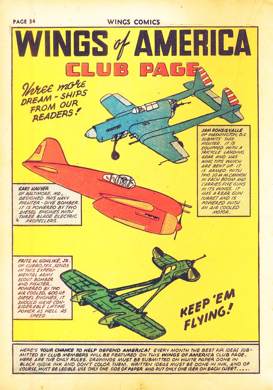 Read online Wings Comics comic -  Issue #28 - 36