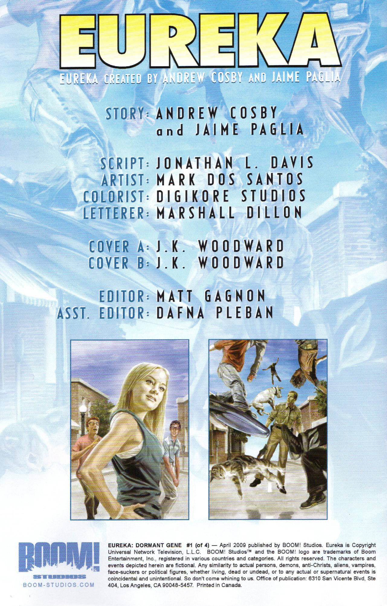 Read online Eureka: Dormant Gene comic -  Issue #1 - 2