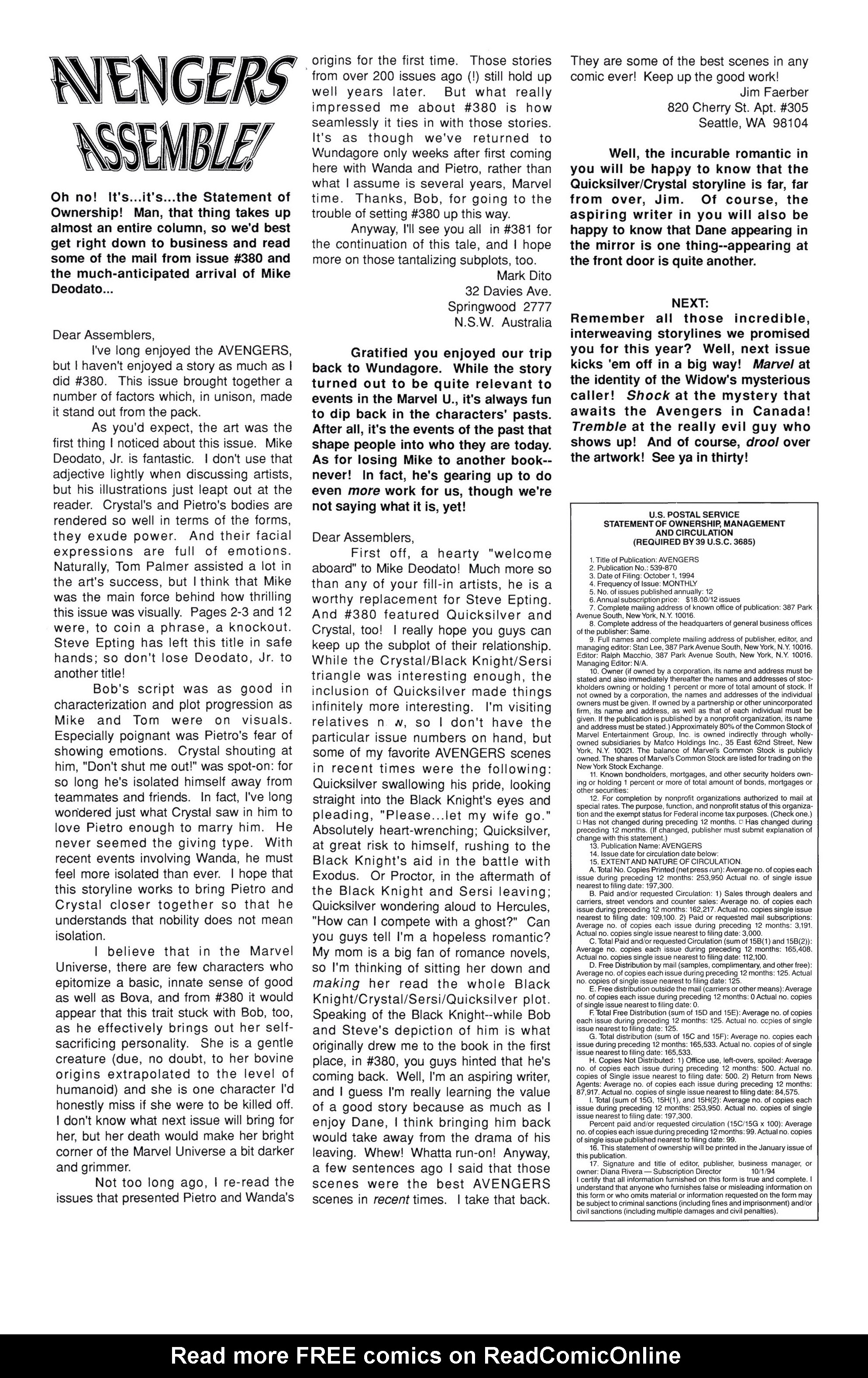 Read online The Avengers (1963) comic -  Issue #384 - 24