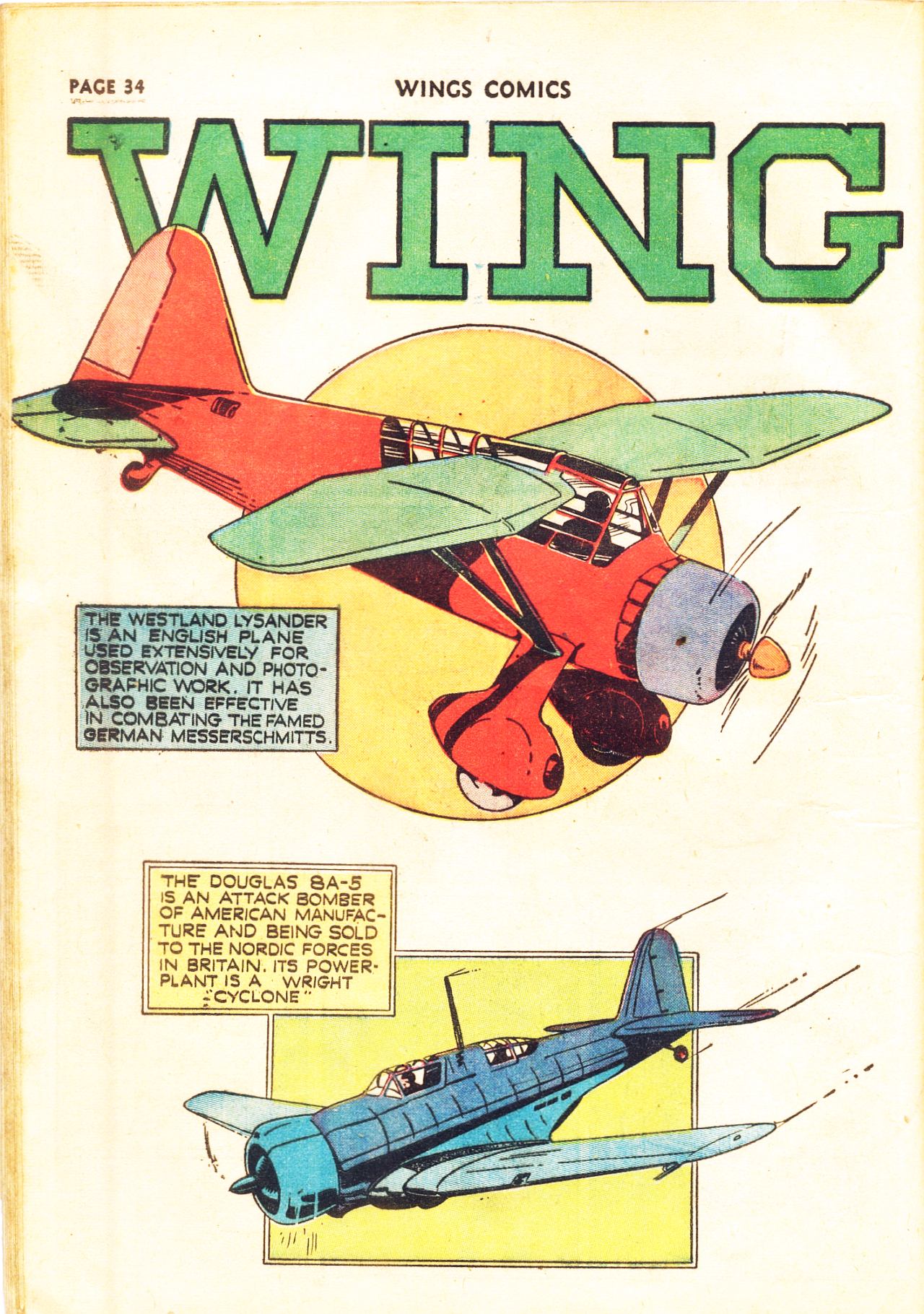 Read online Wings Comics comic -  Issue #11 - 36