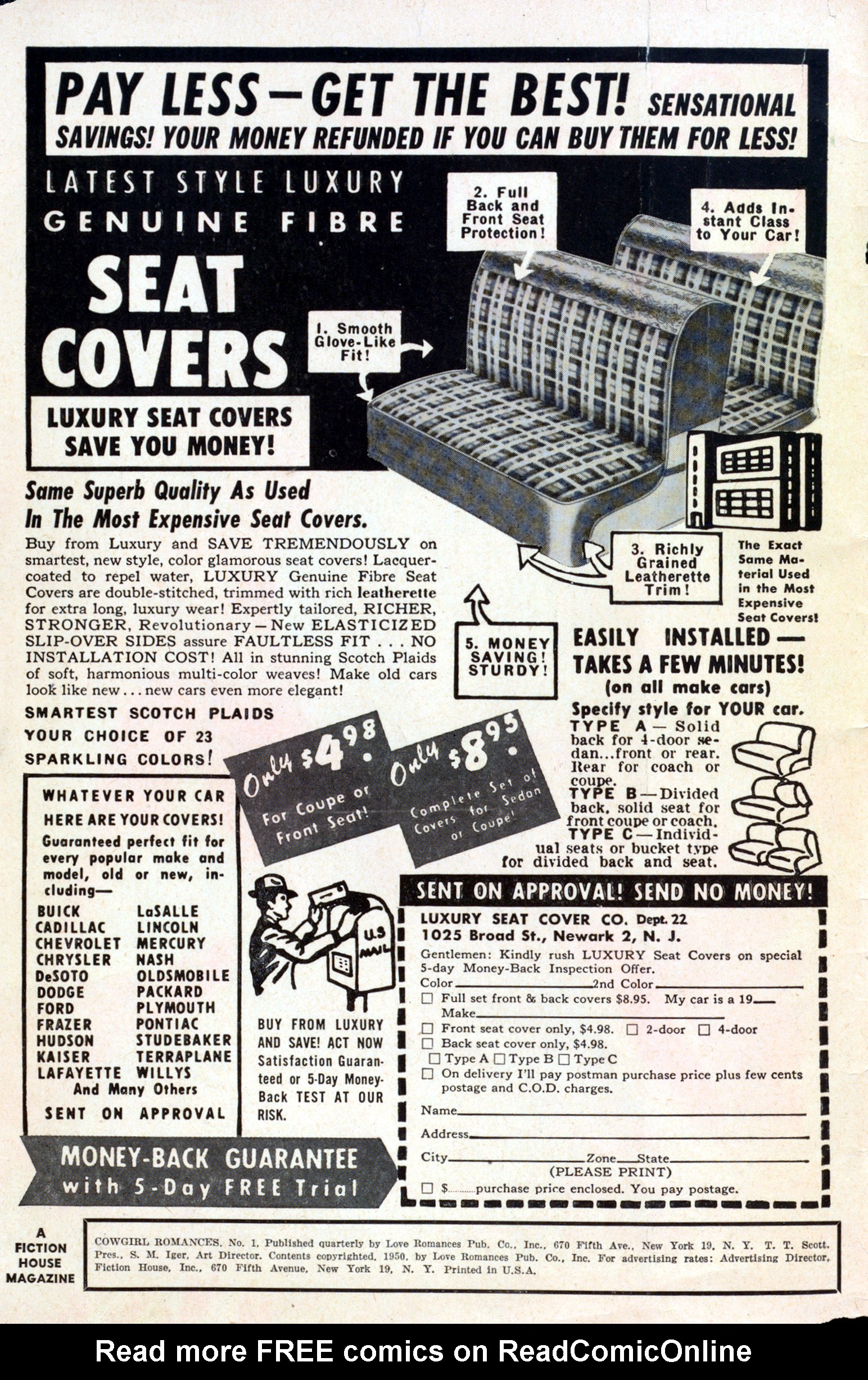 Read online Cowgirl Romances (1950) comic -  Issue #1 - 2