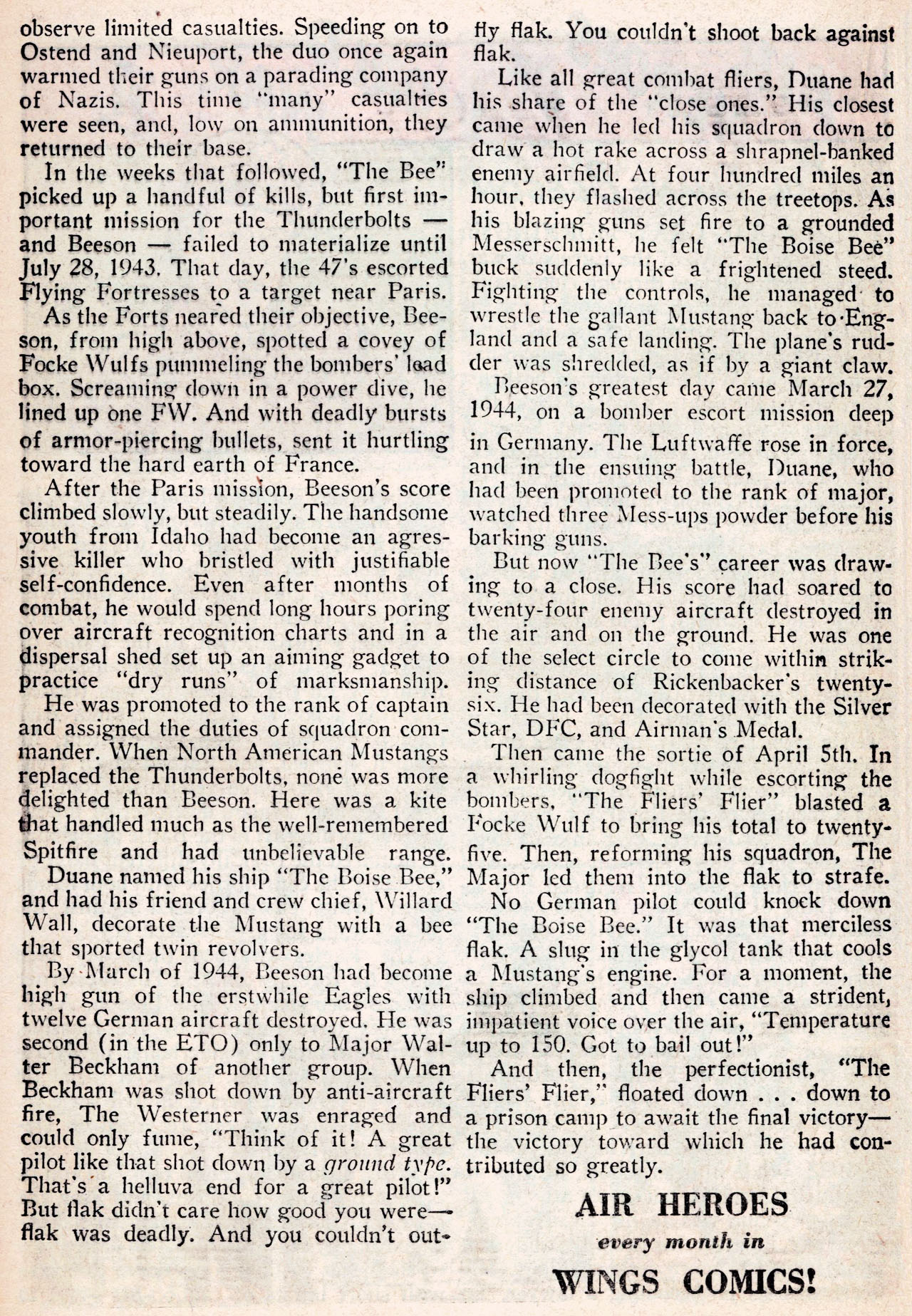 Read online Wings Comics comic -  Issue #107 - 20