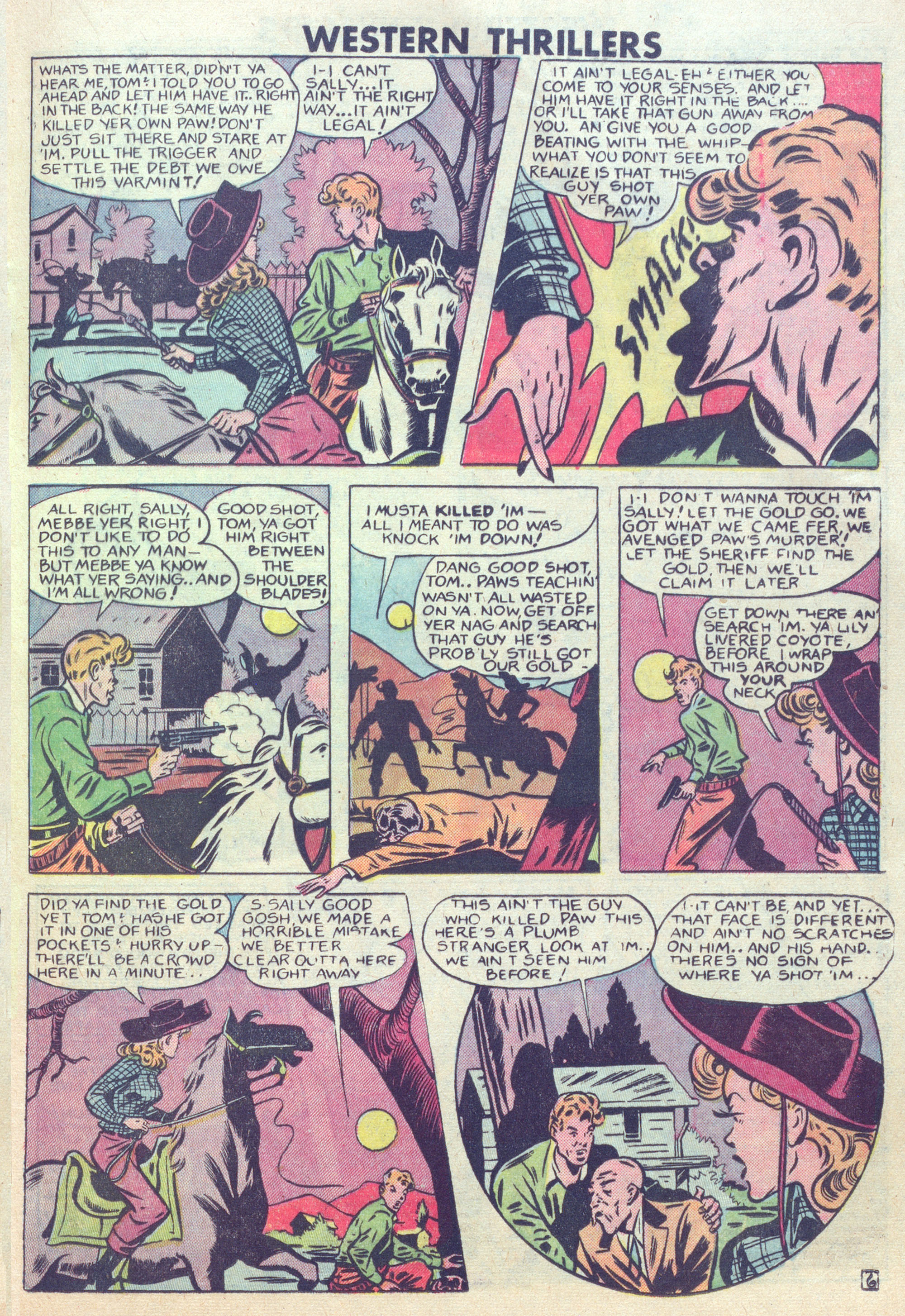 Read online Western Thrillers (1948) comic -  Issue #6 - 17