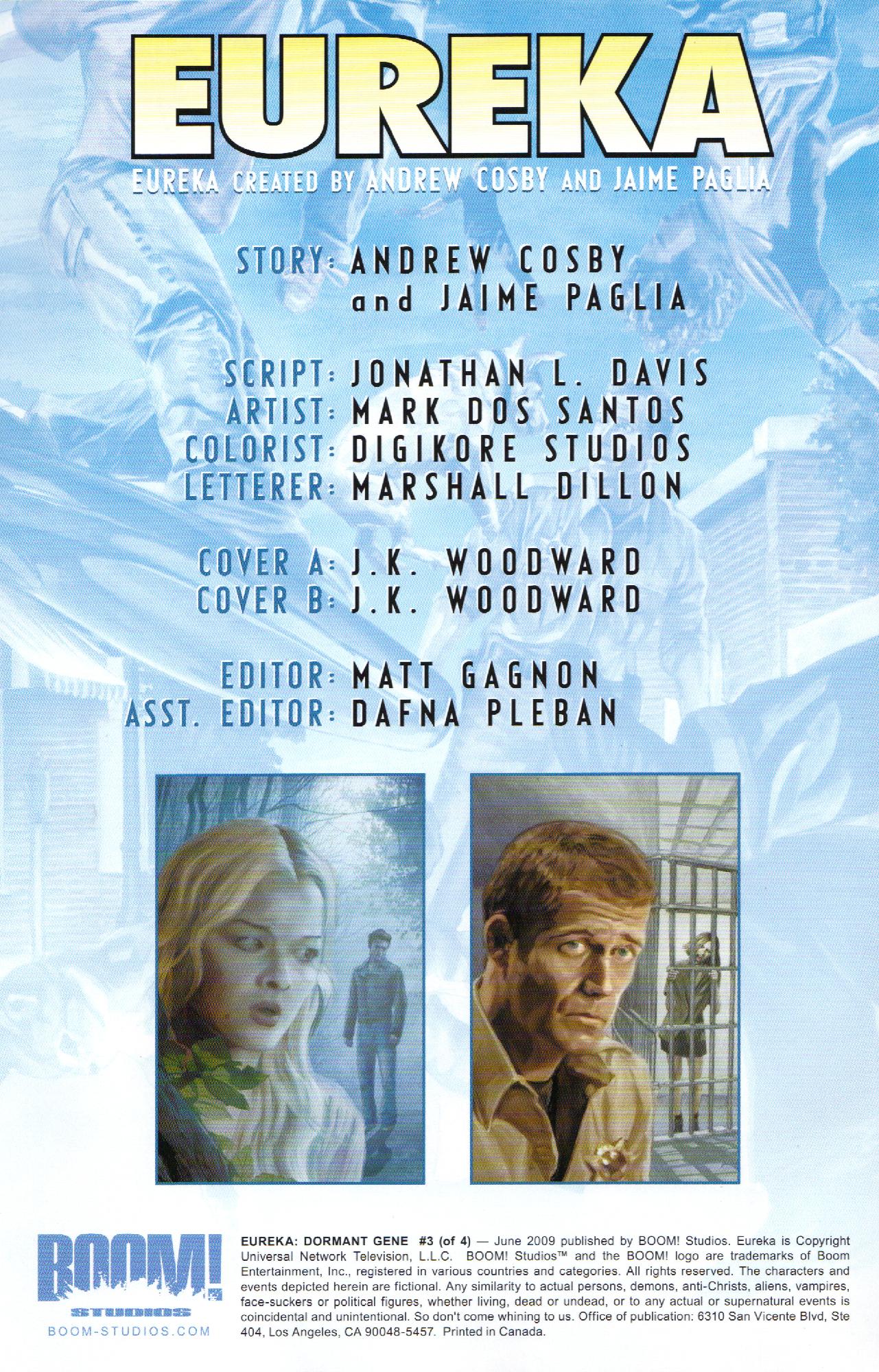 Read online Eureka: Dormant Gene comic -  Issue #3 - 2