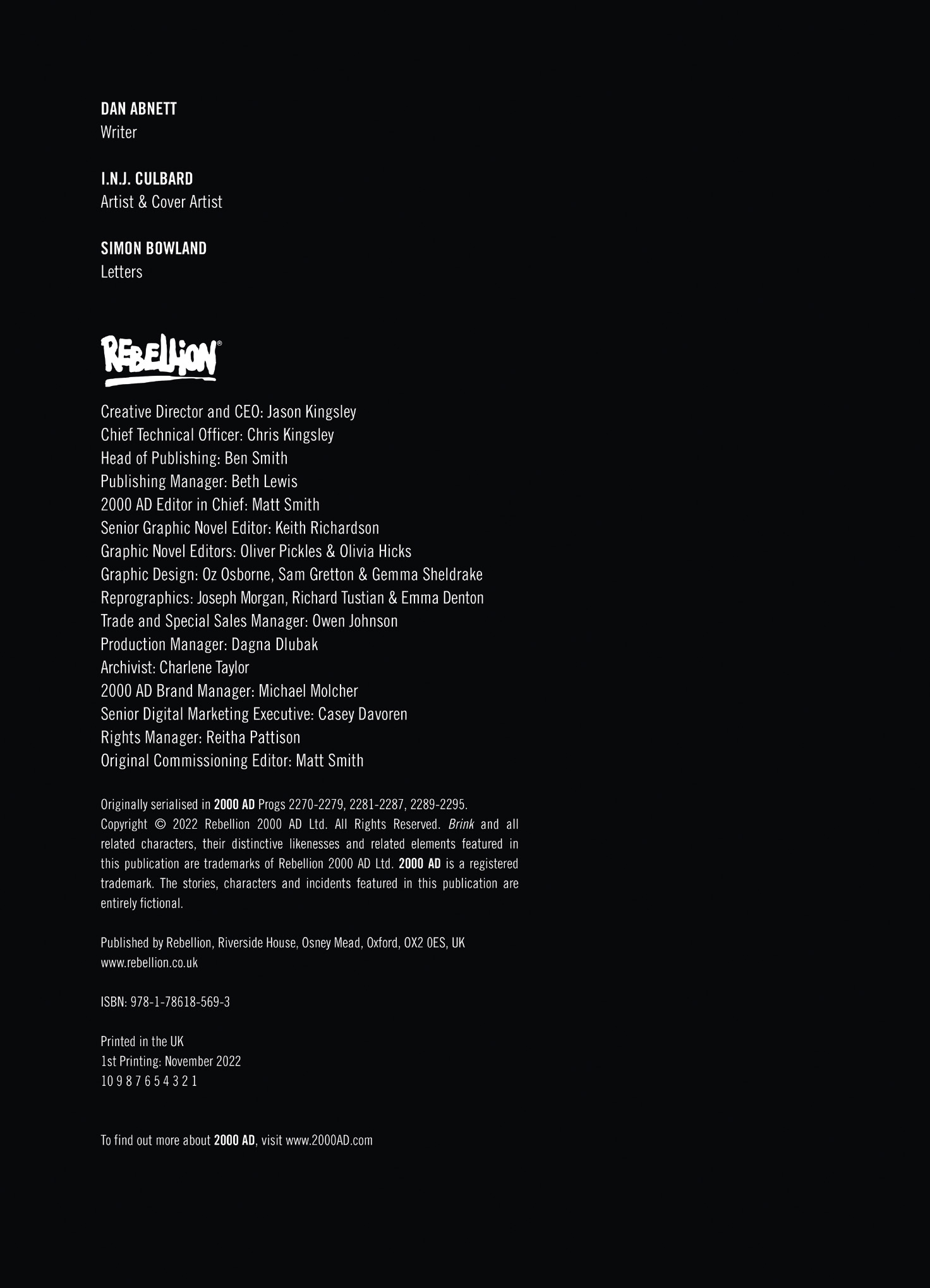 Read online Brink comic -  Issue # TPB 5 - 2