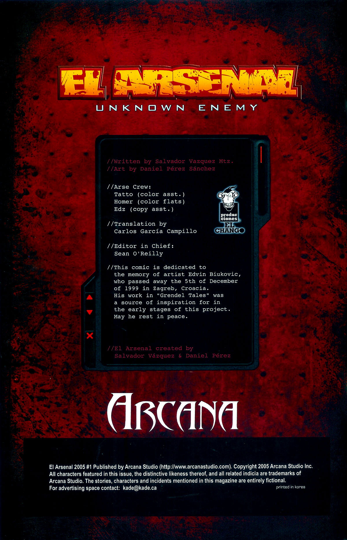 Read online El Arsenal: Unknown Enemy comic -  Issue #1 - 2