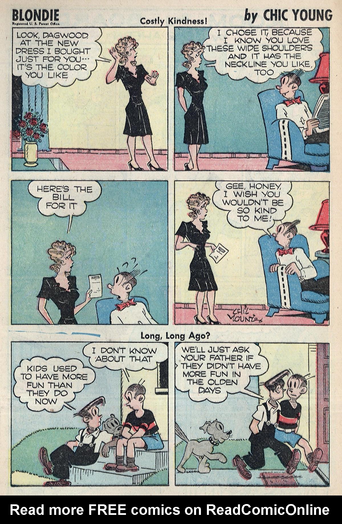 Read online Blondie Comics (1947) comic -  Issue #10 - 12