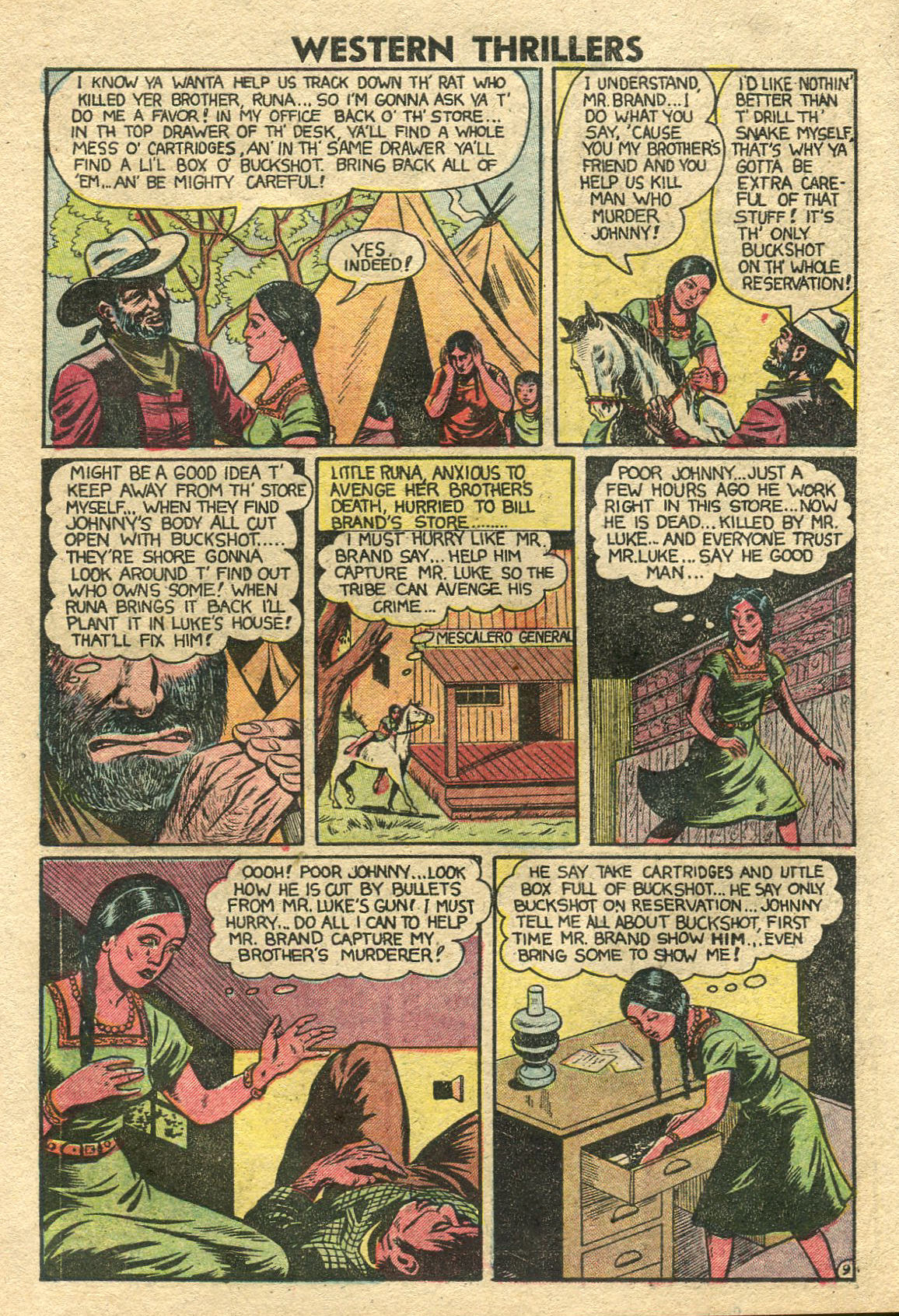 Read online Western Thrillers (1948) comic -  Issue #3 - 10
