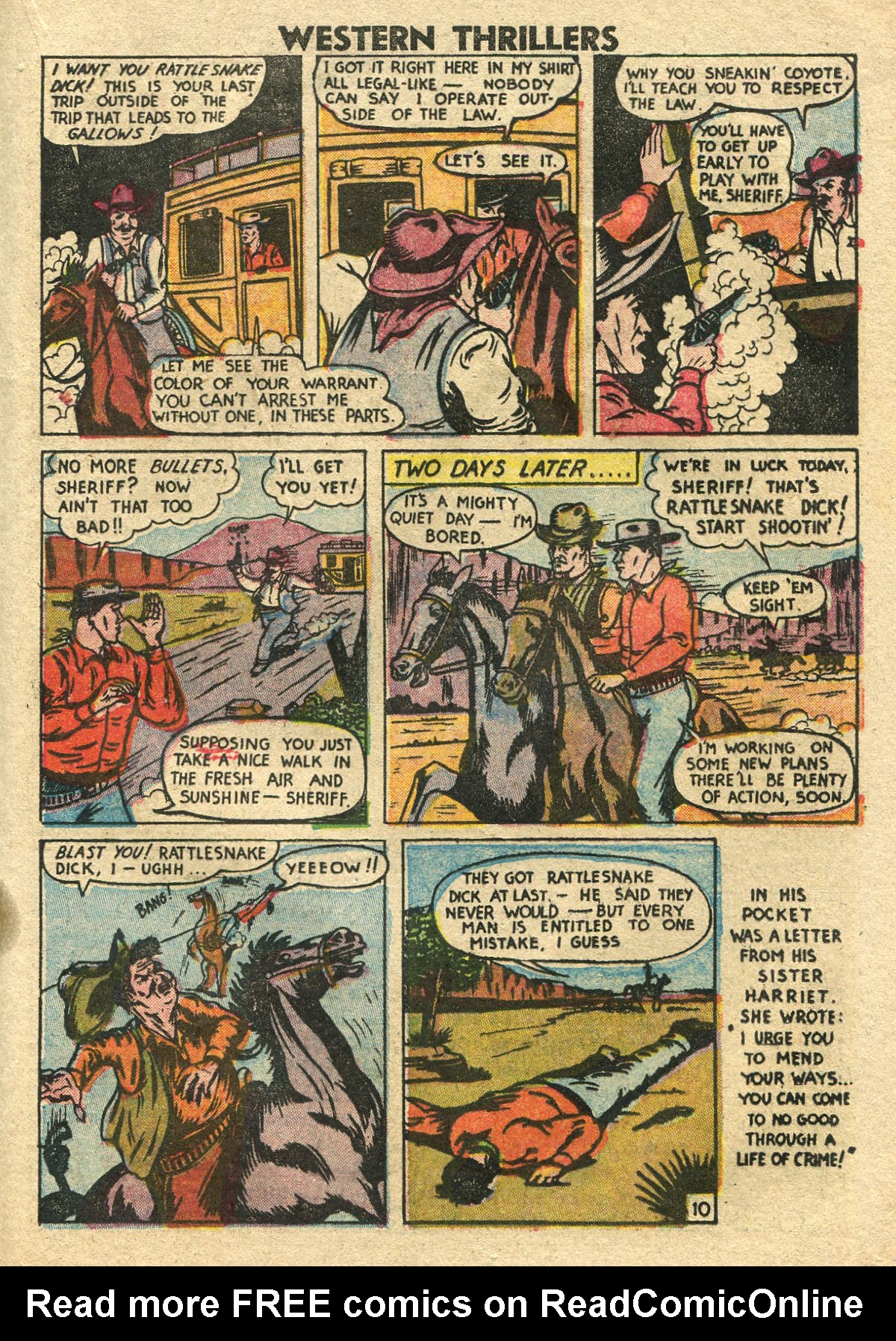 Read online Western Thrillers (1948) comic -  Issue #3 - 21