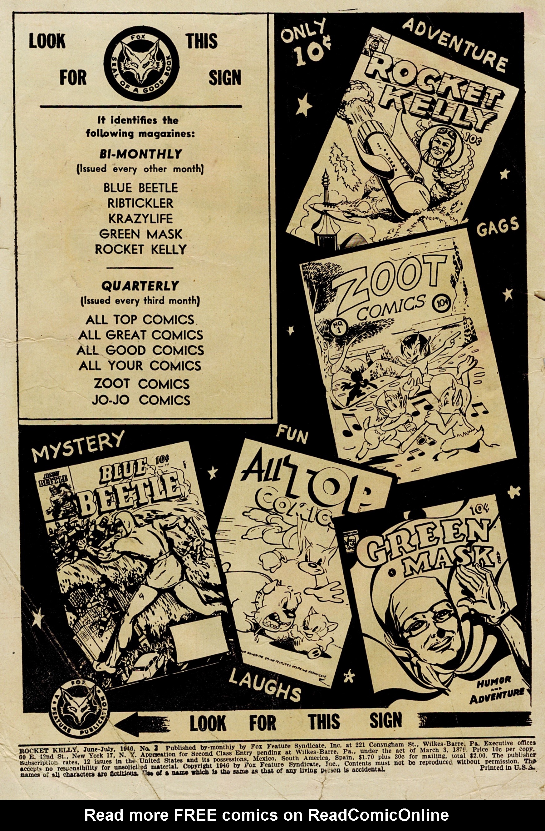 Read online Rocket Kelly (1945) comic -  Issue #3 - 2