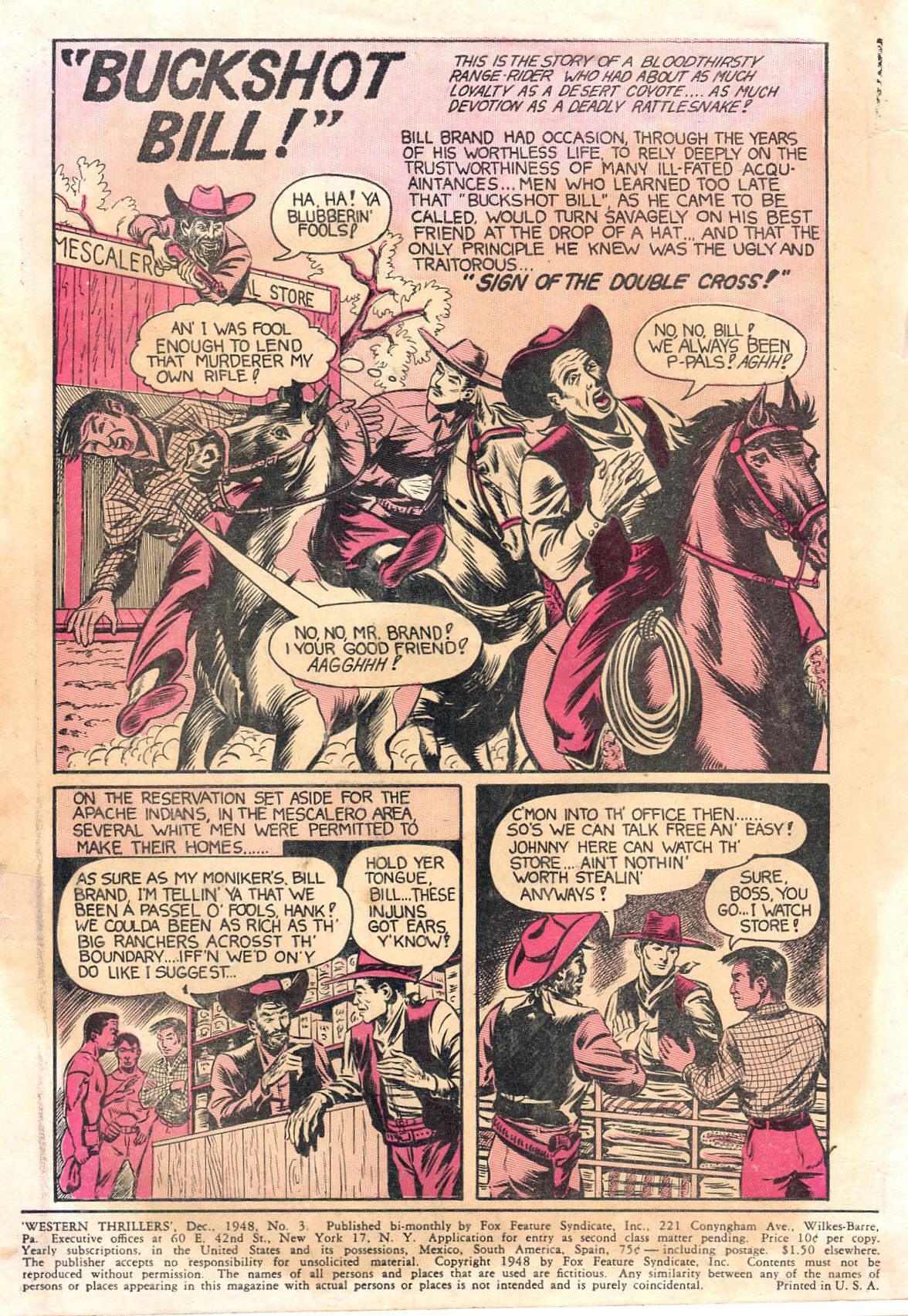 Read online Western Thrillers (1948) comic -  Issue #3 - 2