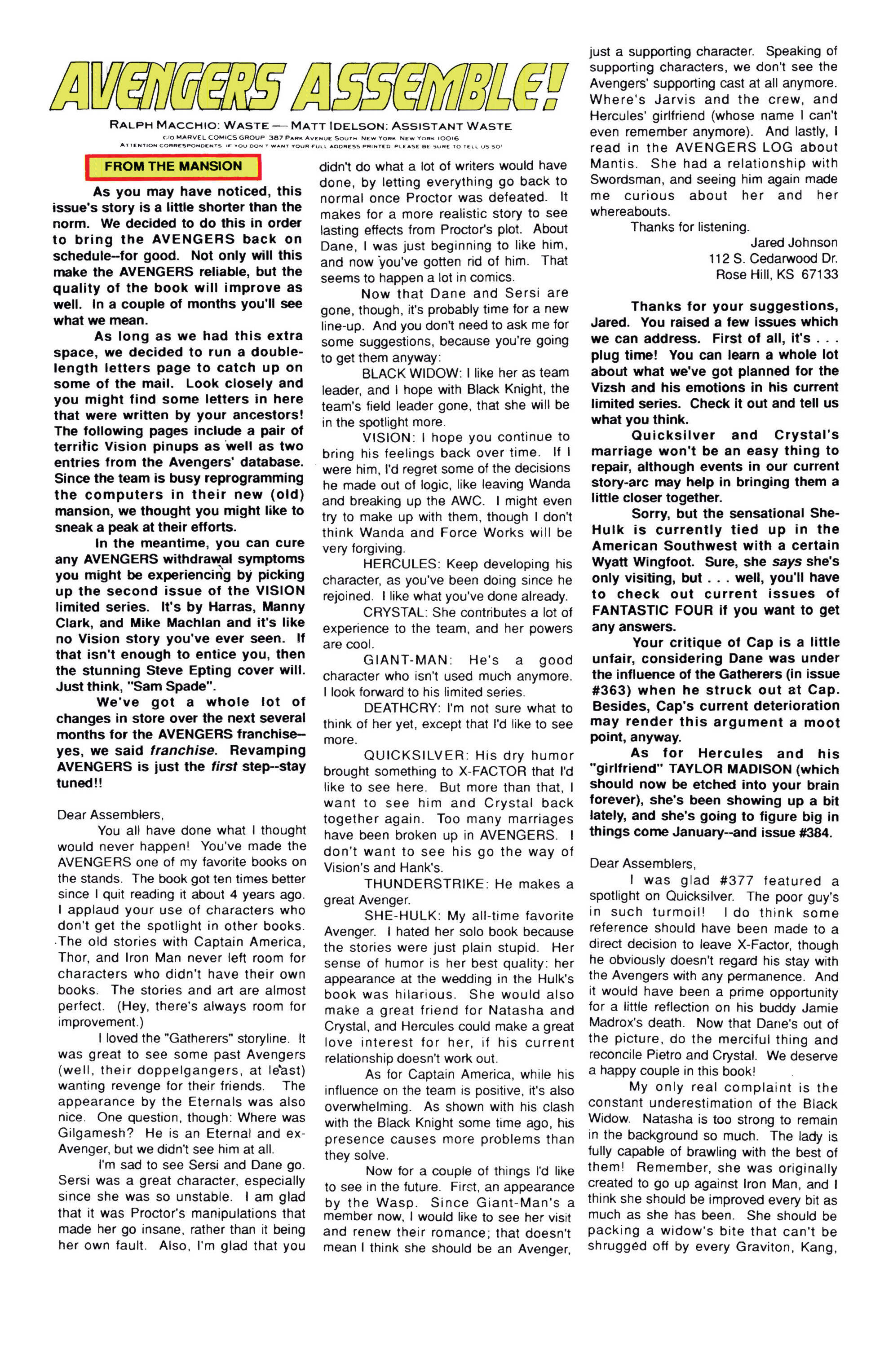 Read online The Avengers (1963) comic -  Issue #381 - 21