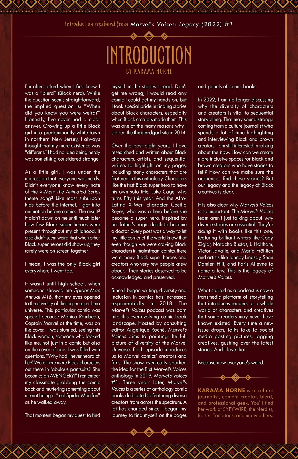 <{ $series->title }} issue Marvels Voices - Page 2