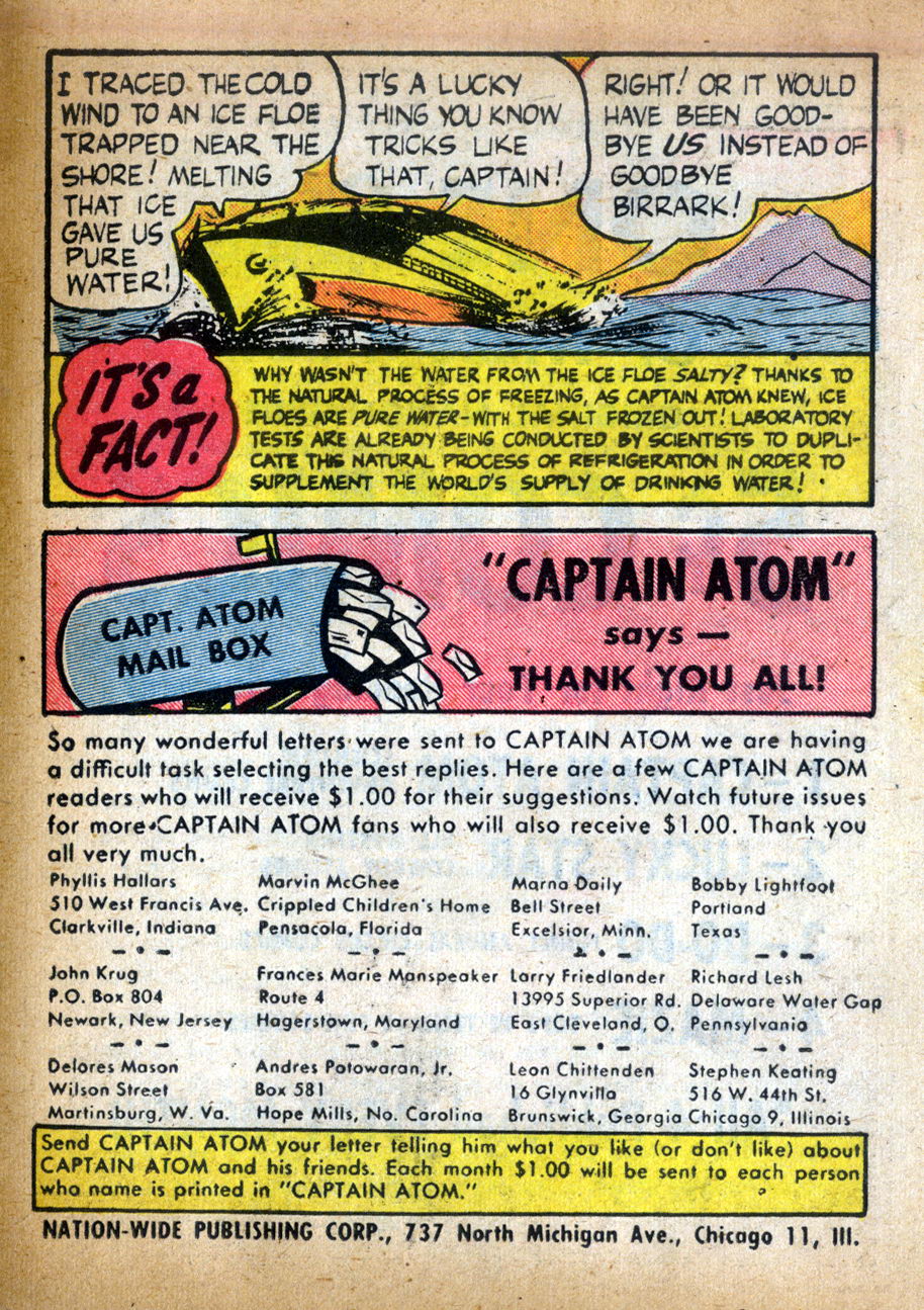 Read online Captain Atom (1950) comic -  Issue #6 - 33
