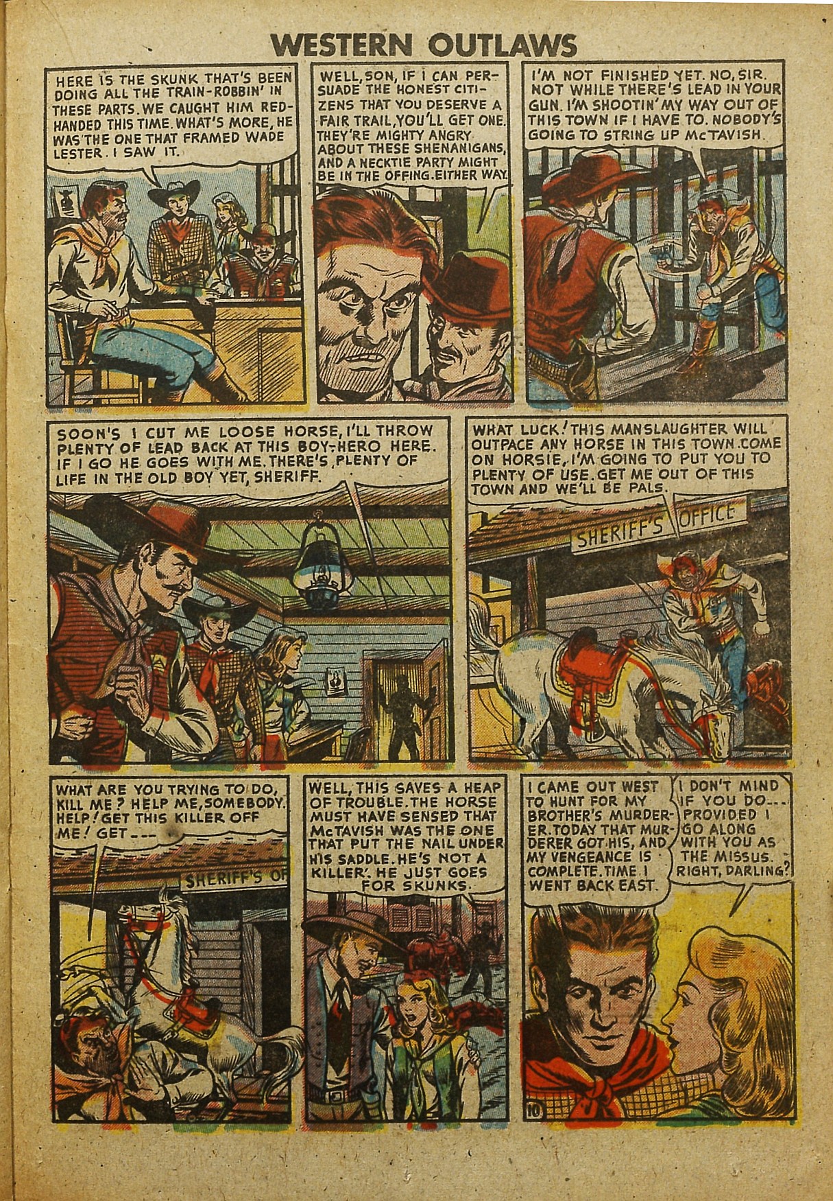 Read online Western Outlaws (1948) comic -  Issue #20 - 21