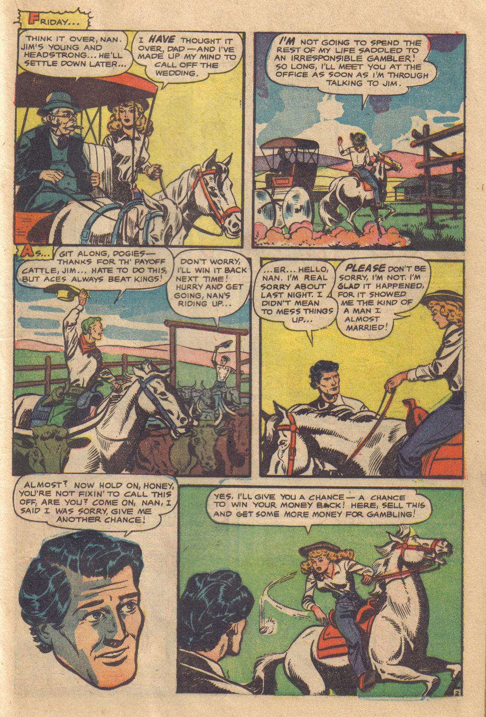 Read online Cowgirl Romances (1950) comic -  Issue #6 - 21