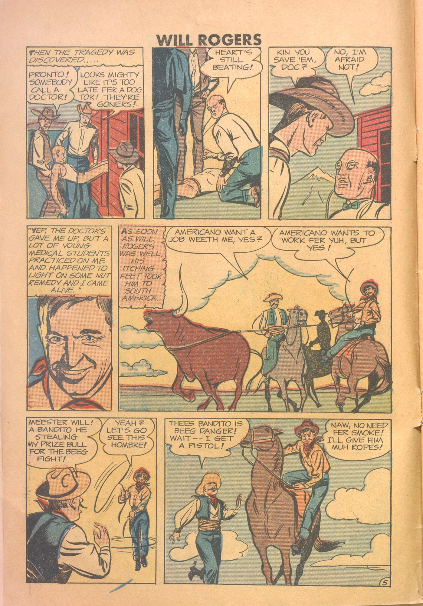 Read online Will Rogers Western comic -  Issue #5 - 6