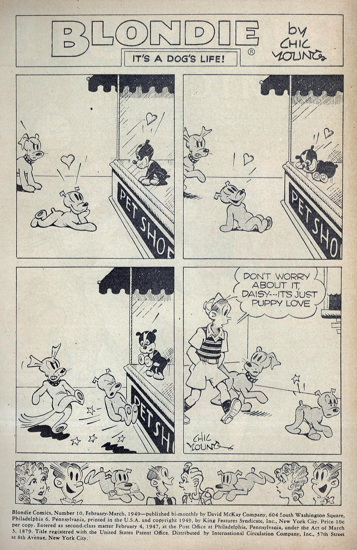 Read online Blondie Comics (1947) comic -  Issue #10 - 2
