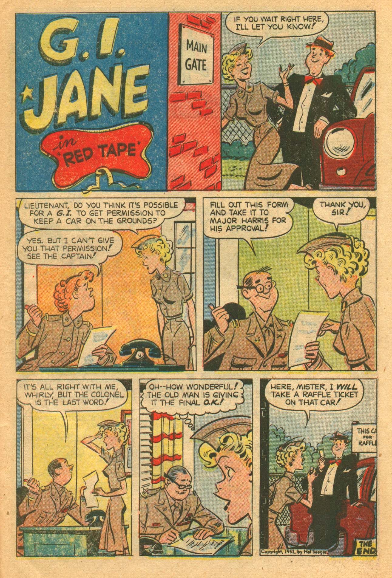 Read online G. I. Jane (1953) comic -  Issue #5 - 24