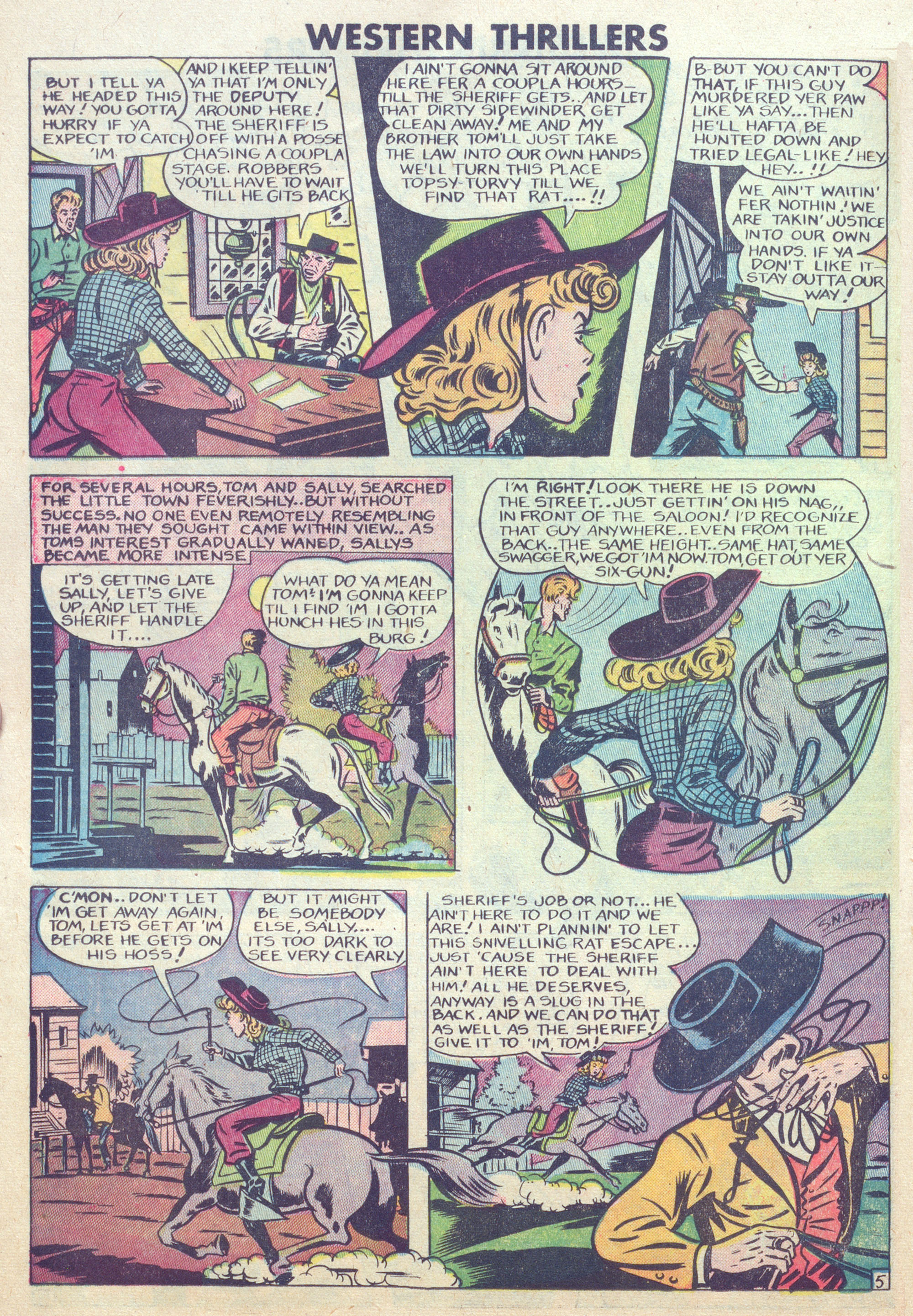 Read online Western Thrillers (1948) comic -  Issue #6 - 16