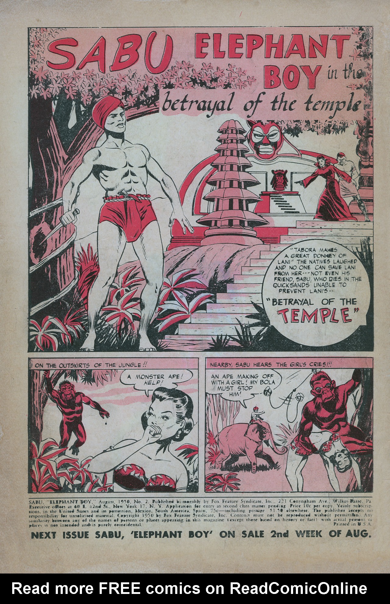 Read online Sabu: Elephant Boy comic -  Issue #2 - 2