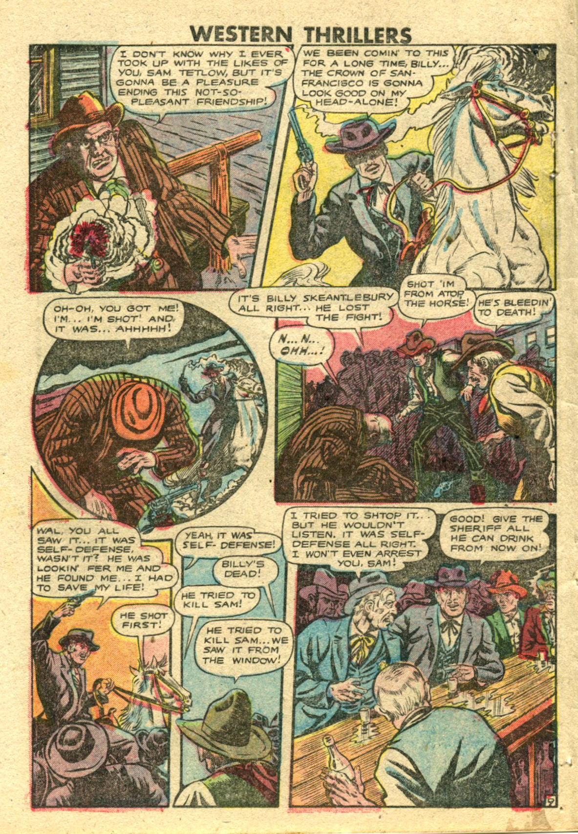 Read online Western Thrillers (1948) comic -  Issue #4 - 10
