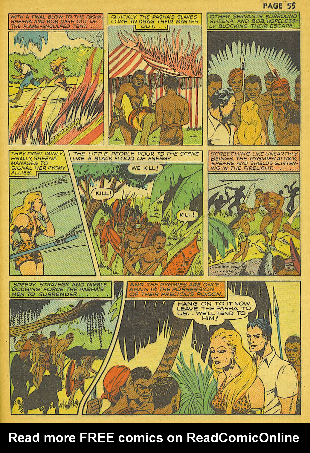 Read online Sheena, Queen of the Jungle (1942) comic -  Issue #1 - 54