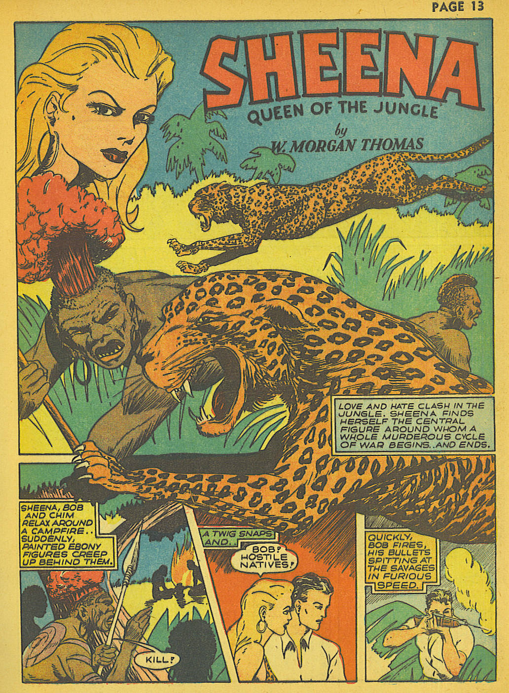 Read online Sheena, Queen of the Jungle (1942) comic -  Issue #1 - 14